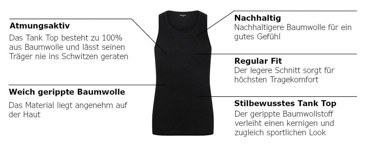 Camano Hemd Comfort met diepe ronde hals (Set van 2)
