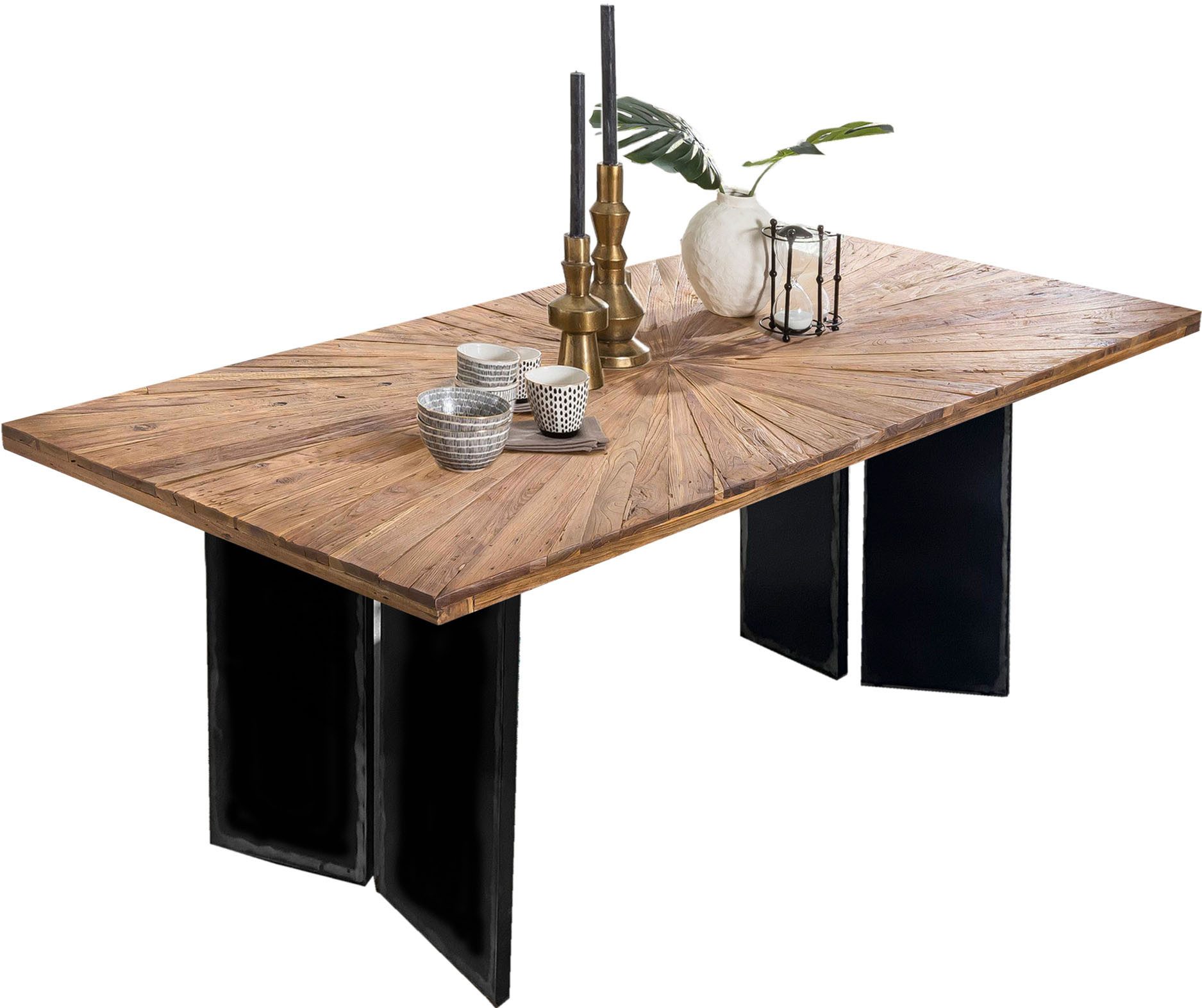INOSIGN Eettafel met extravagant zonnenontwerp (1 stuk) eettafels maat 180 cm x 77 cm x 100 cm beige