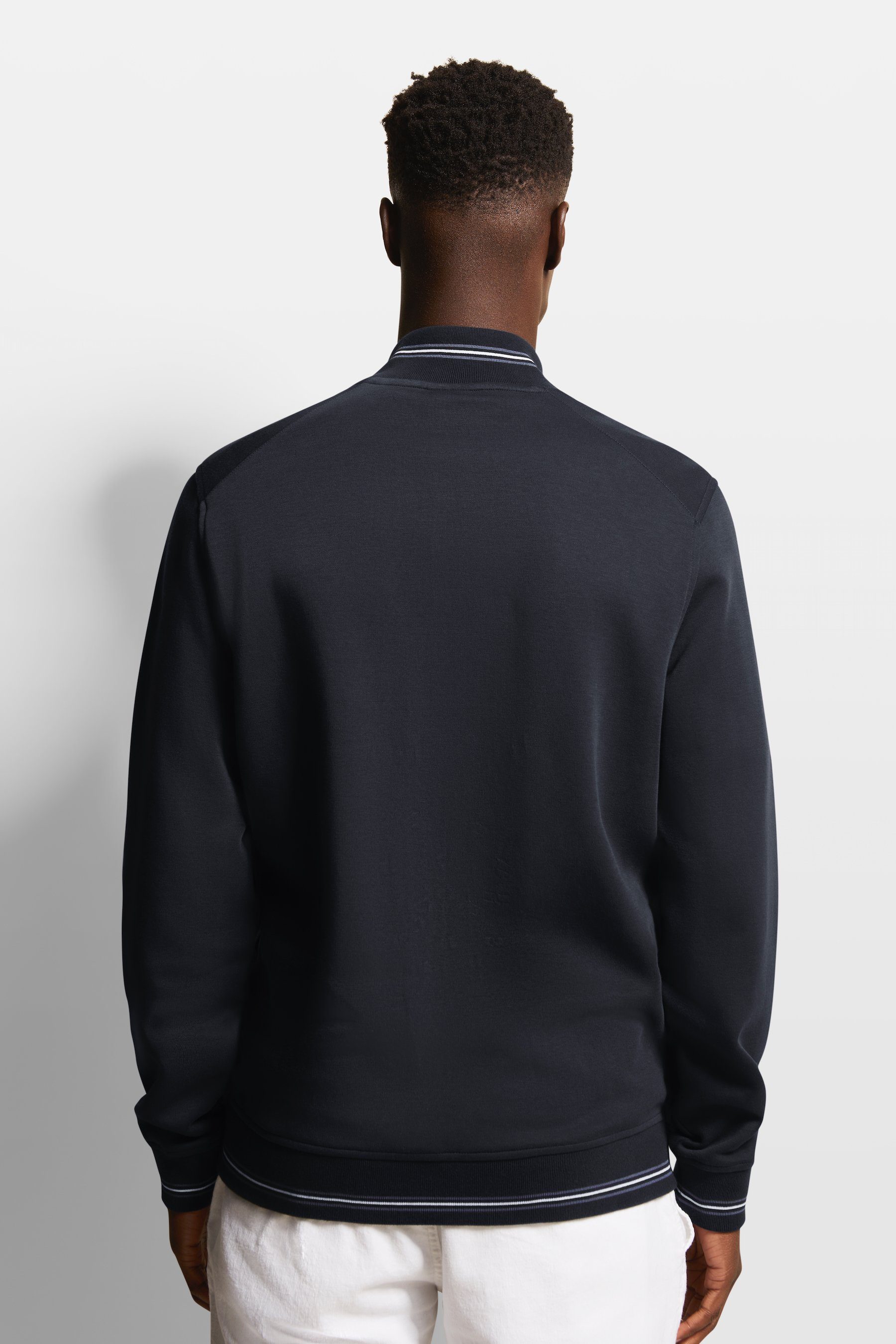 Bugatti Sweatshirt met collegkraag