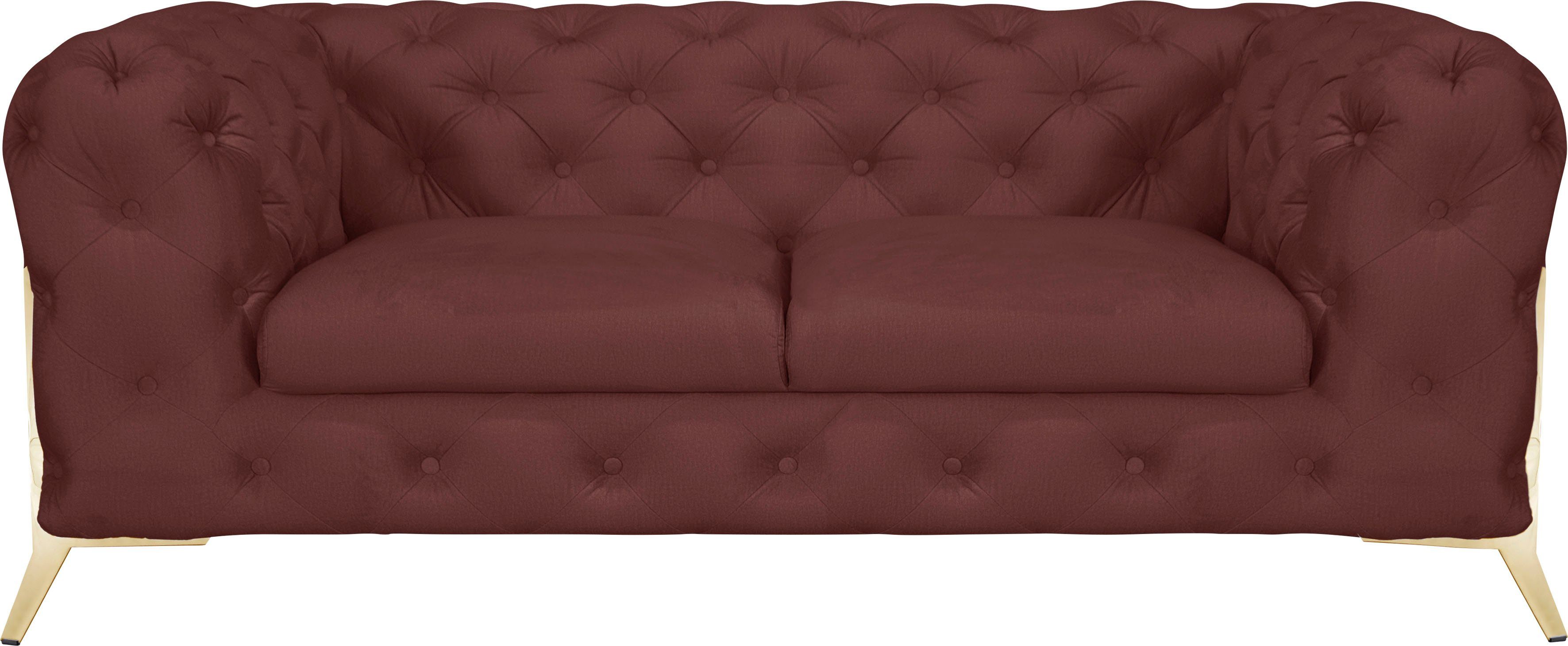 Leonique Chesterfield-bank Amaury luxueuze capitonnage, moderne chesterfield look, kleur van de poten ter keuze