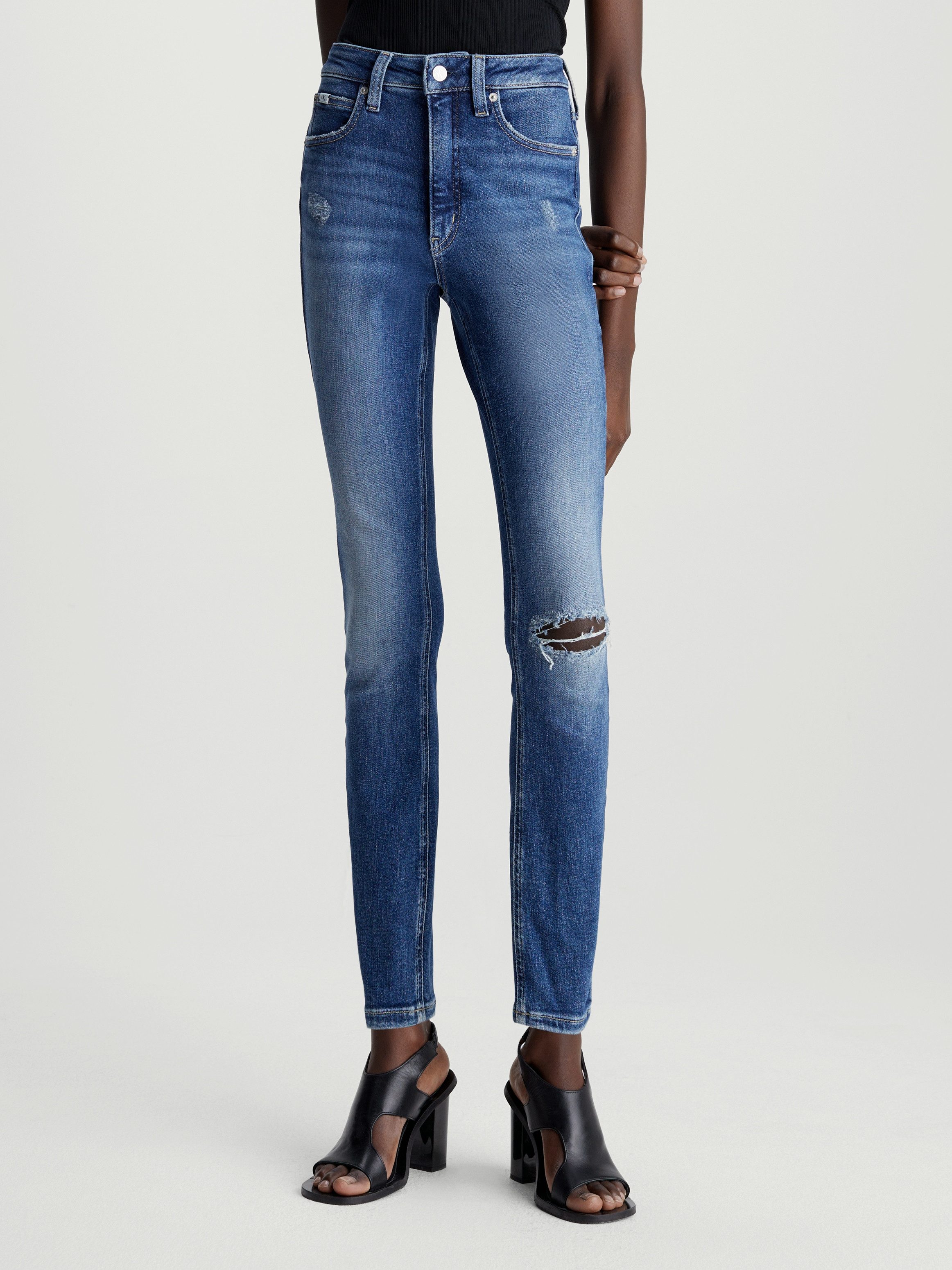 Calvin Klein Skinny fit jeans High rise skinny in een klassiek 5-pocketsmodel