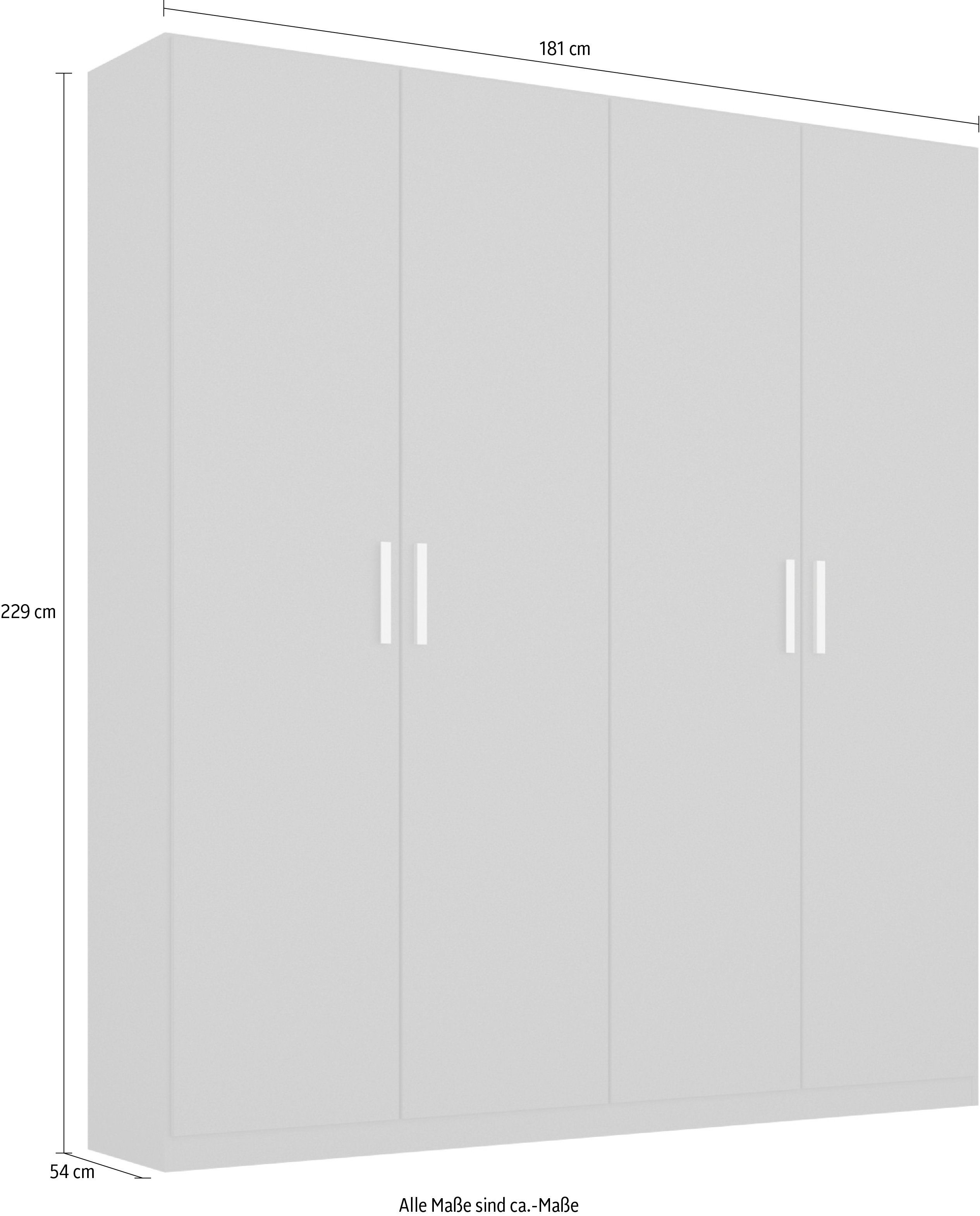 rauch Draaideurkast Kledingkast kast garderobe KOLUNA met decor-front inclusief 2 binnenladen en extra legplanken made in germany
