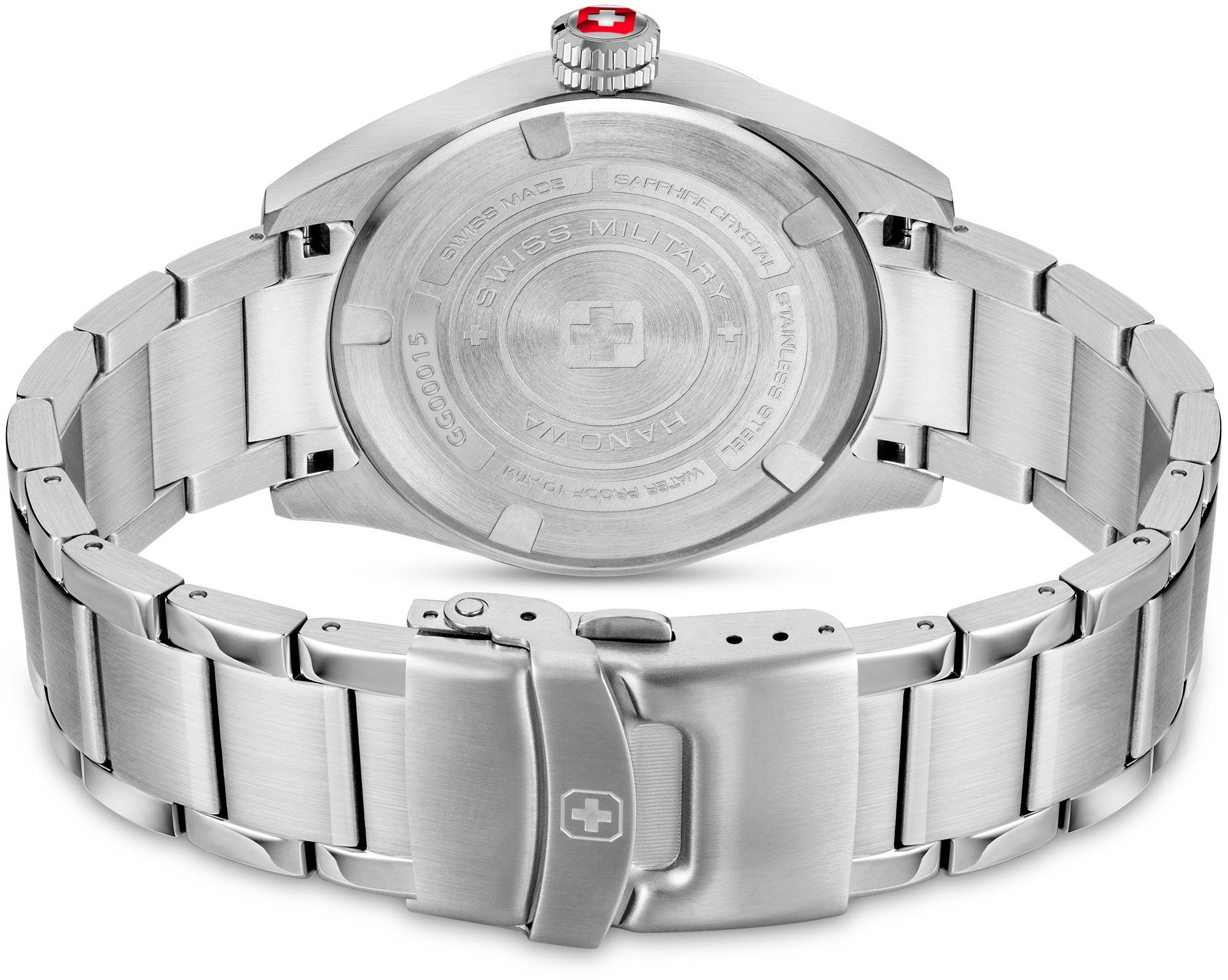 Swiss Military Hanowa Kwartshorloge GREYHOUND, SMWGG0001503 Horloge, herenhorloge, saffierglas, Swiss Made