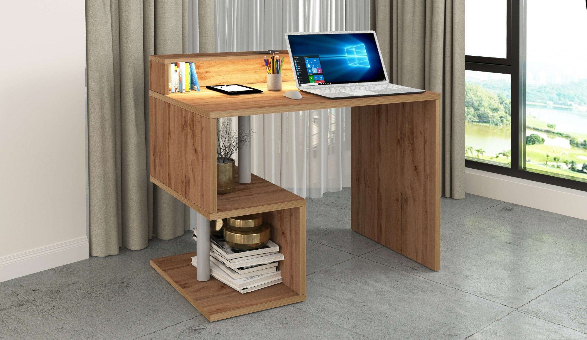 INOSIGN Bureau Essence, modern ontwerp in verschillende breedtes, met en zonder monitorsteun, gemaakt in italië