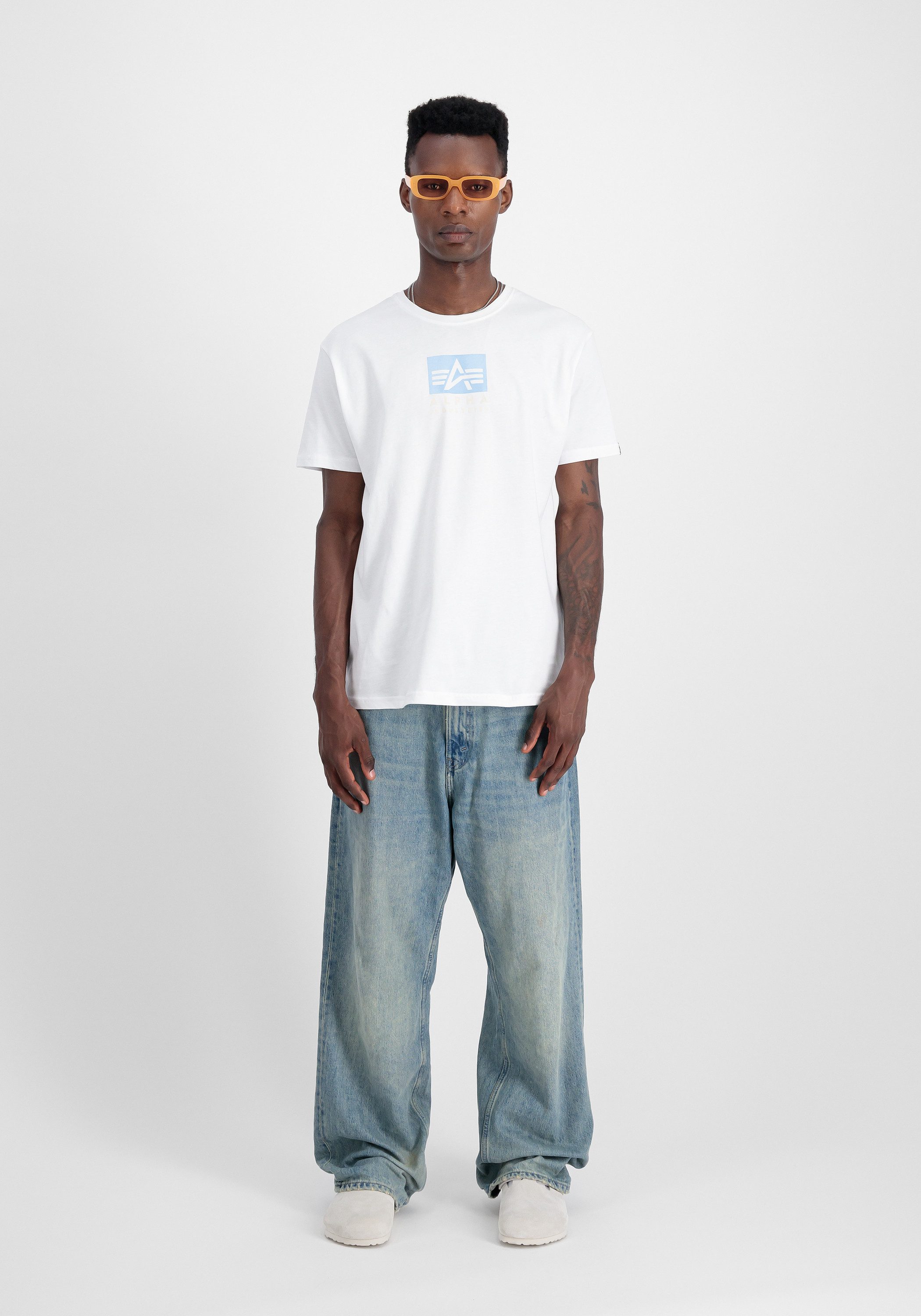 Alpha Industries T-shirt Men T-Shirts Satin Logo T