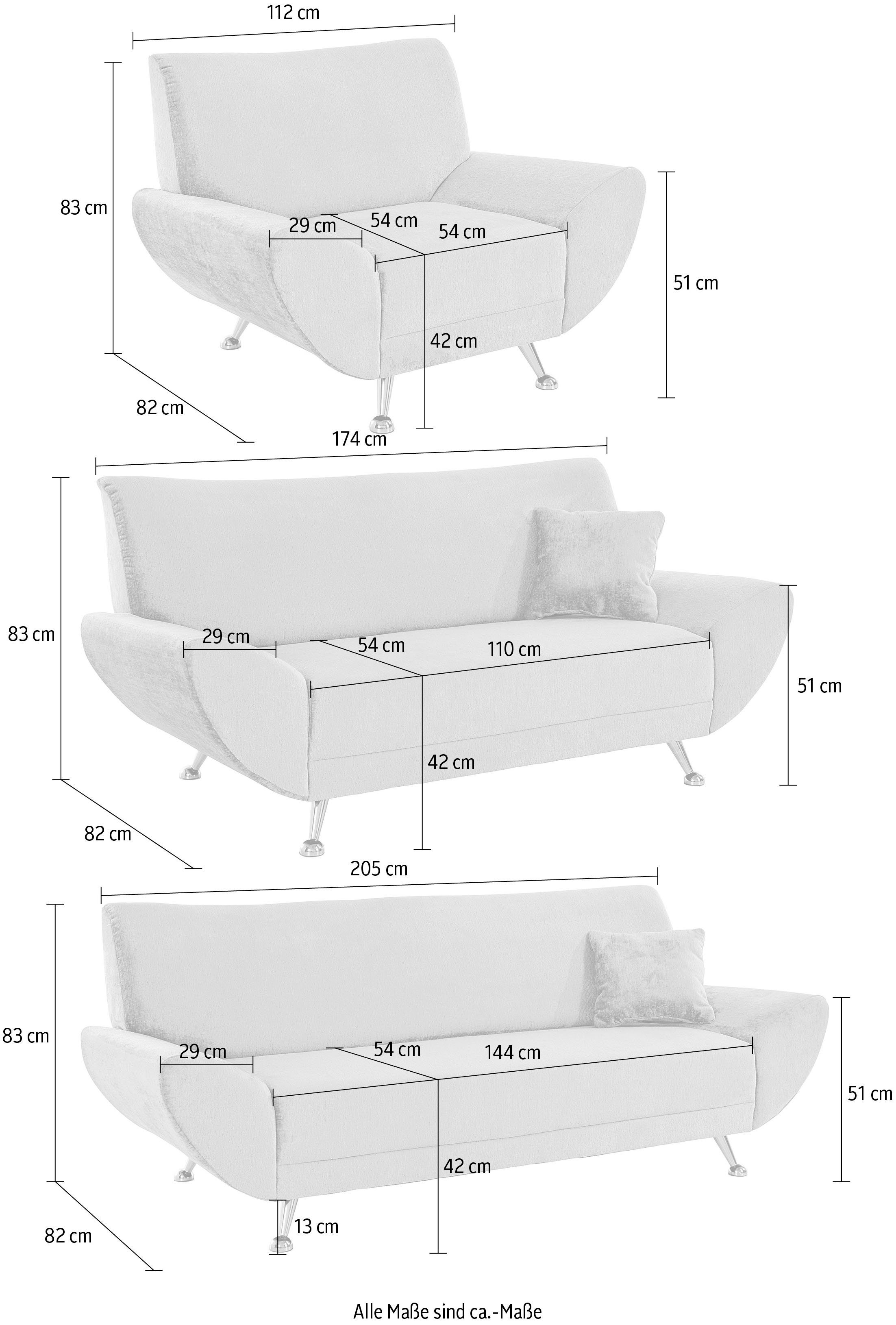 INOSIGN Zithoek Saltare elegant en comfortabel, OTTO's Choice, 3-2-1 (3-delig)