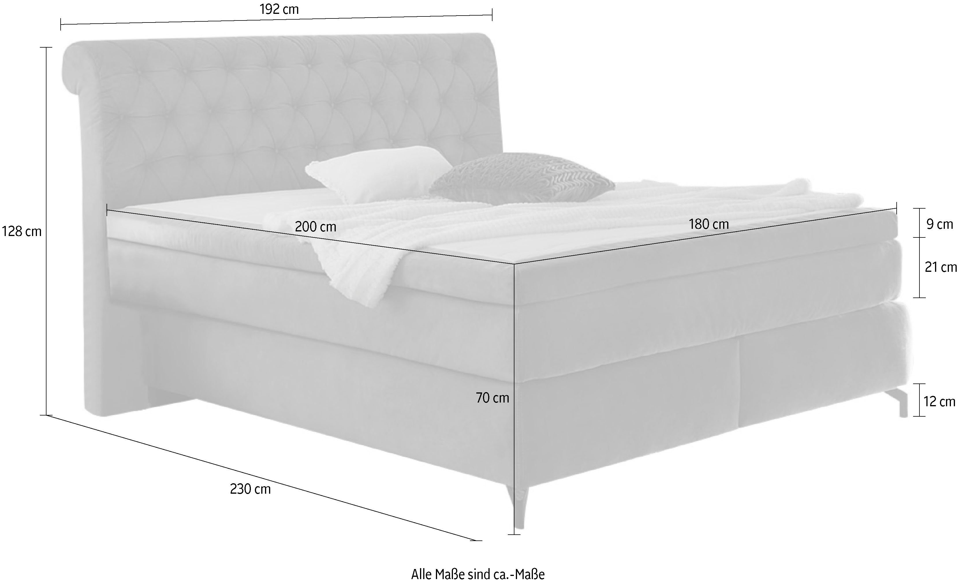 Jockenhöfer Gruppe Boxspring Scarlett met topmatras van koudschuim