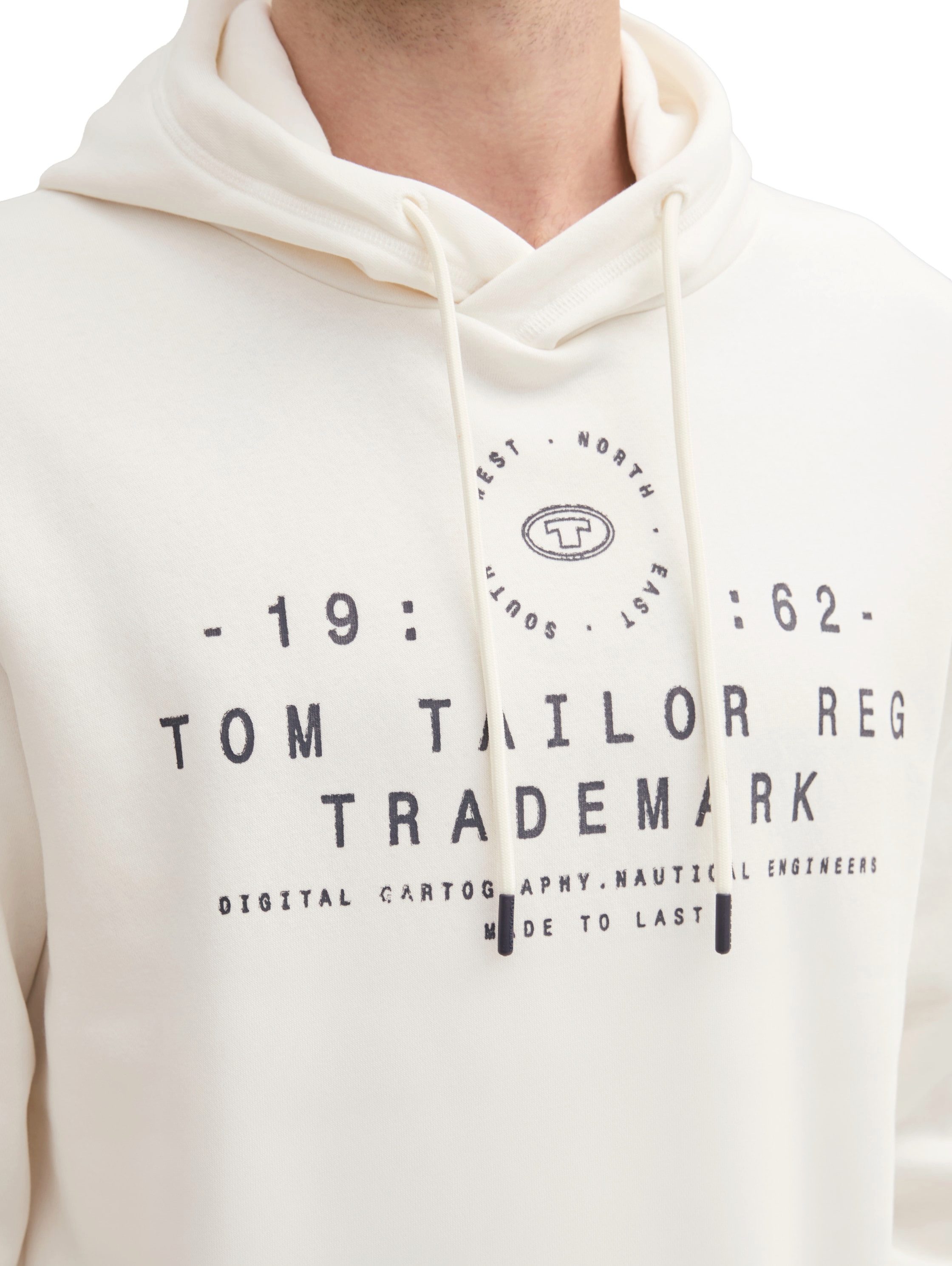 Tom Tailor Hoodie met grote logo-frontprint