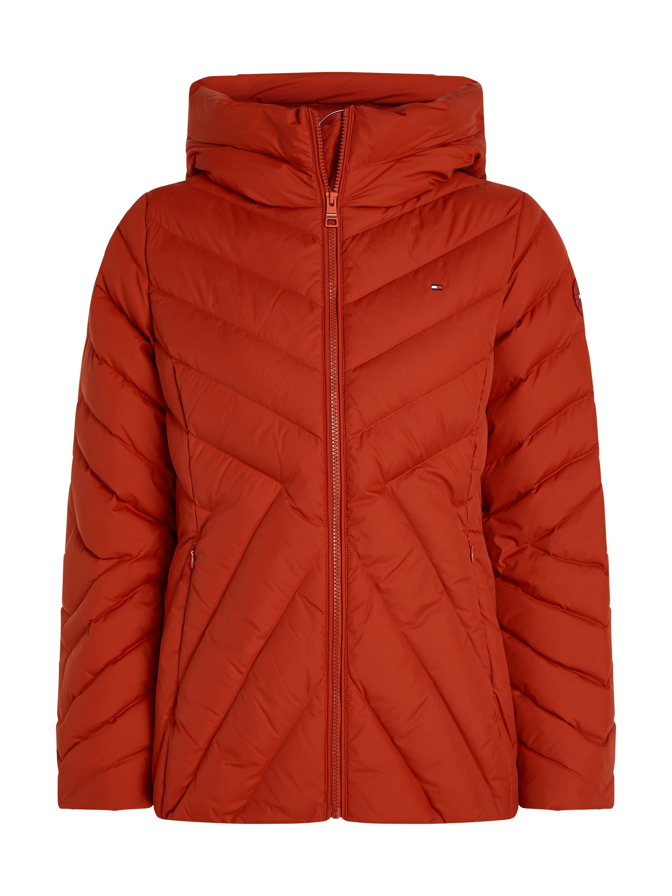 Tommy Hilfiger Gewatteerde jas CHEVRON MW PADDED JACKET met gemiddelde vulling en merklabel