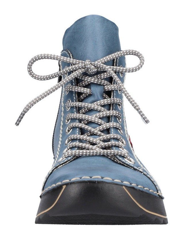 Rieker Hoge veterschoenen met decoratieve stiksels
