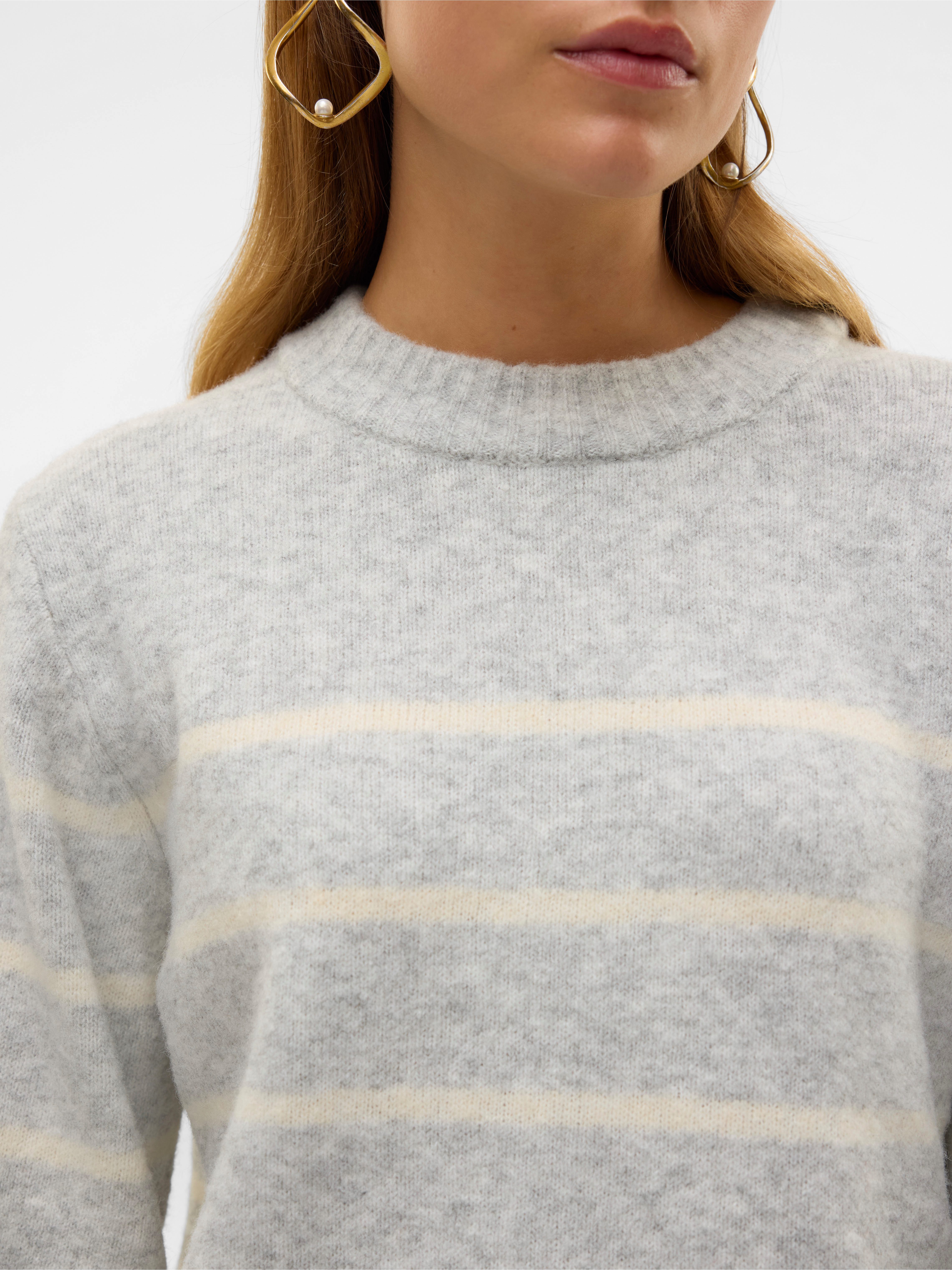 Vero Moda Gebreide trui VMFLAWLESS LS O-NECK PULLOVER GA NOOS