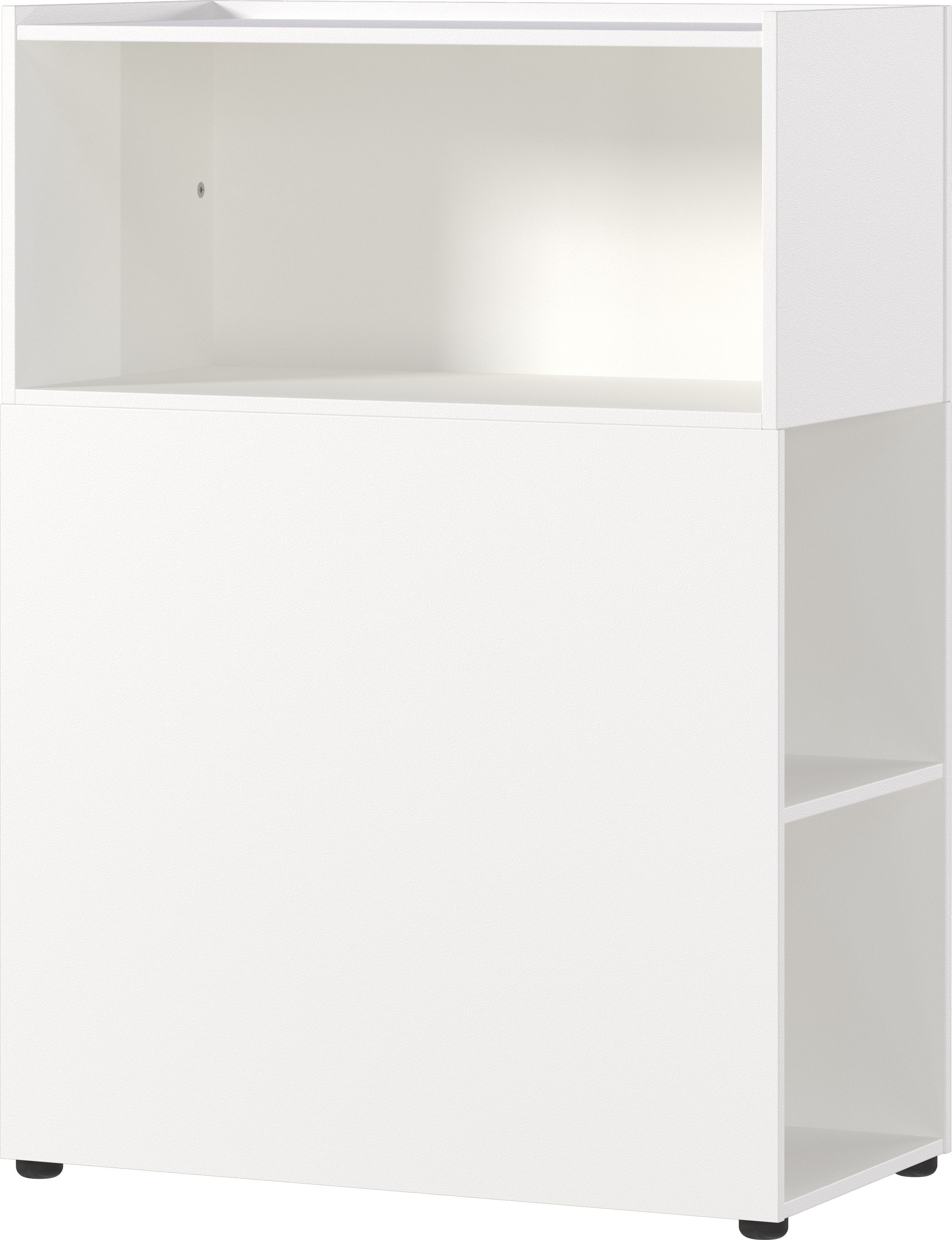 GERMANIA Roomdivider Milaan met 5 open vakken op ordnerhoogte(b/h) 80/112 cm, made in germany kamerschermen wit