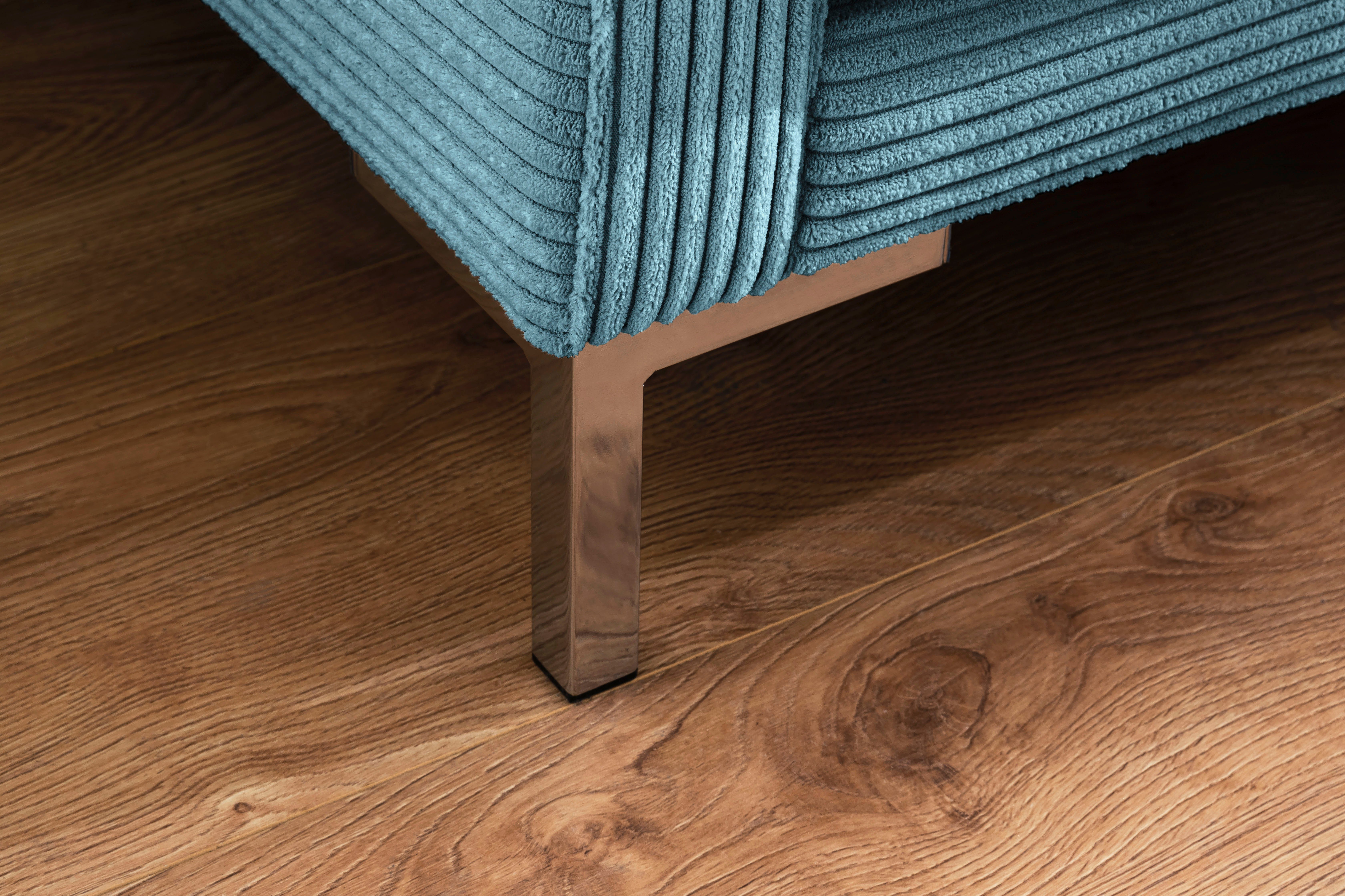 Trends by HG Hoekbank Landau L-vorm in cordstof met metalen voet