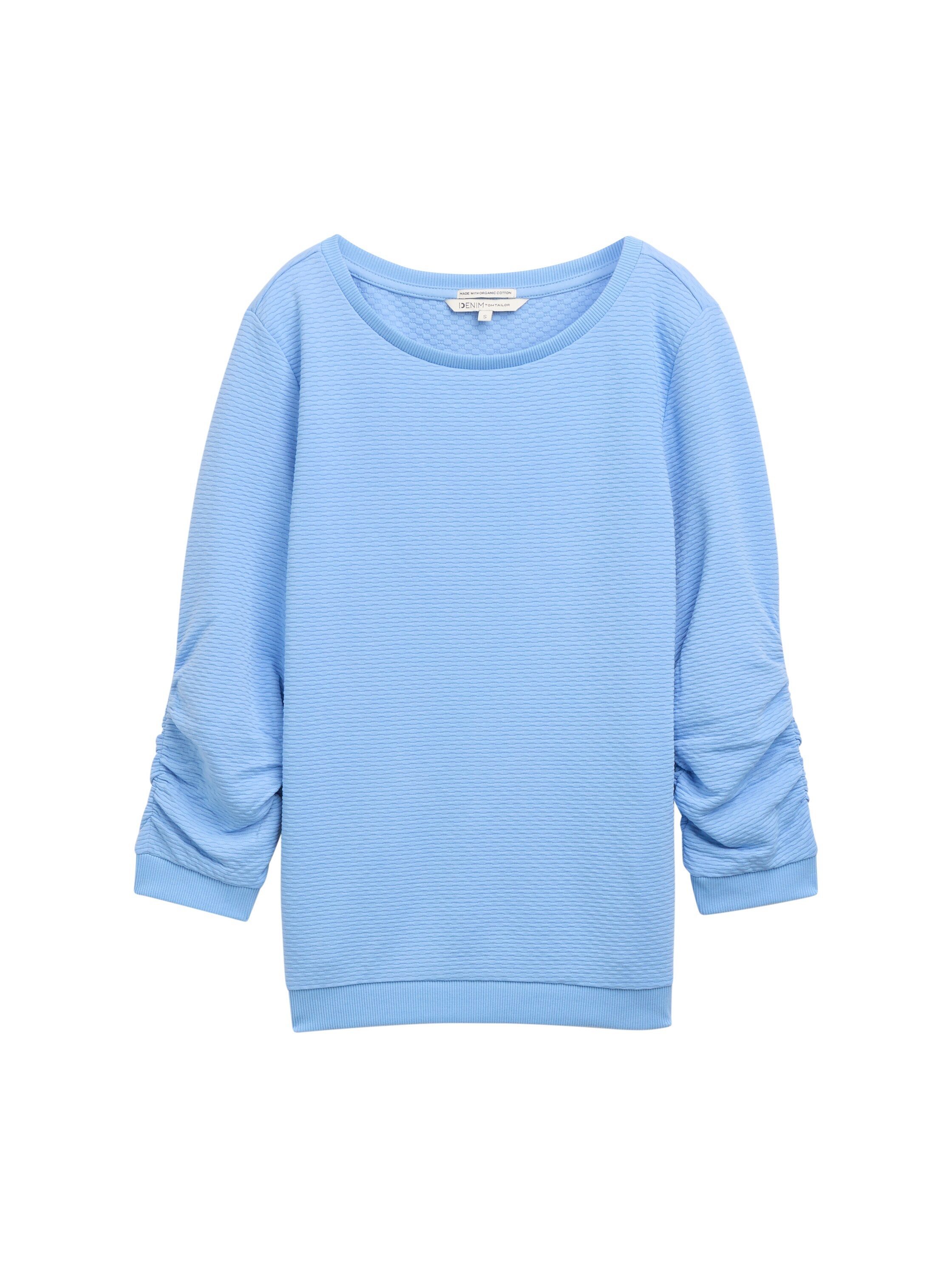 Tom Tailor Denim Sweatshirt met heel bijzonder oppervlak van het materiaal