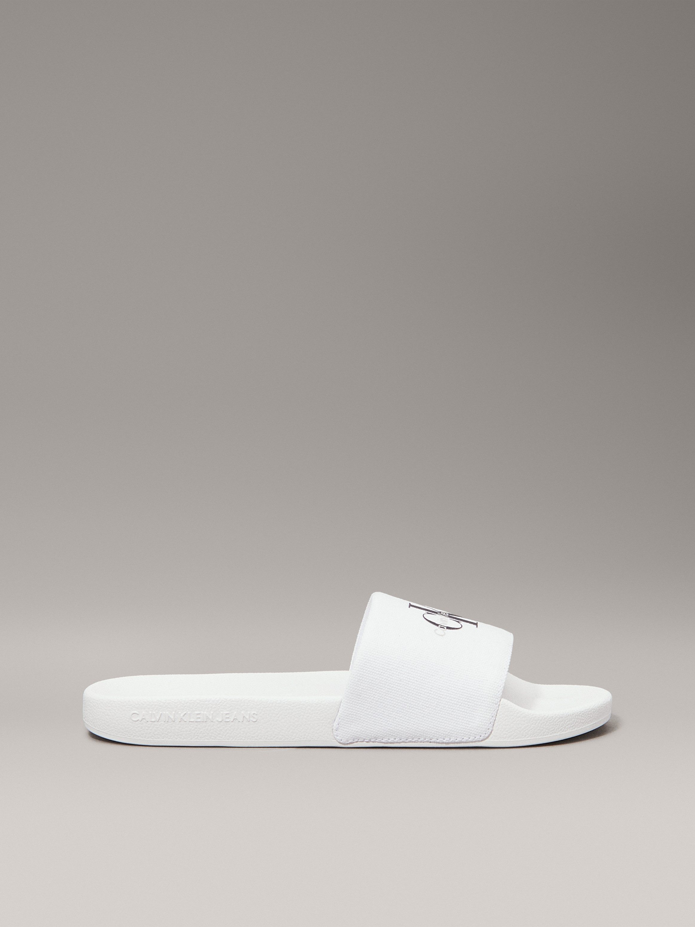 Calvin Klein Slippers SLIDE MONOGRAM WMNS , badschoen, slippers, zomerpantolette, strandschoen om in te stappen