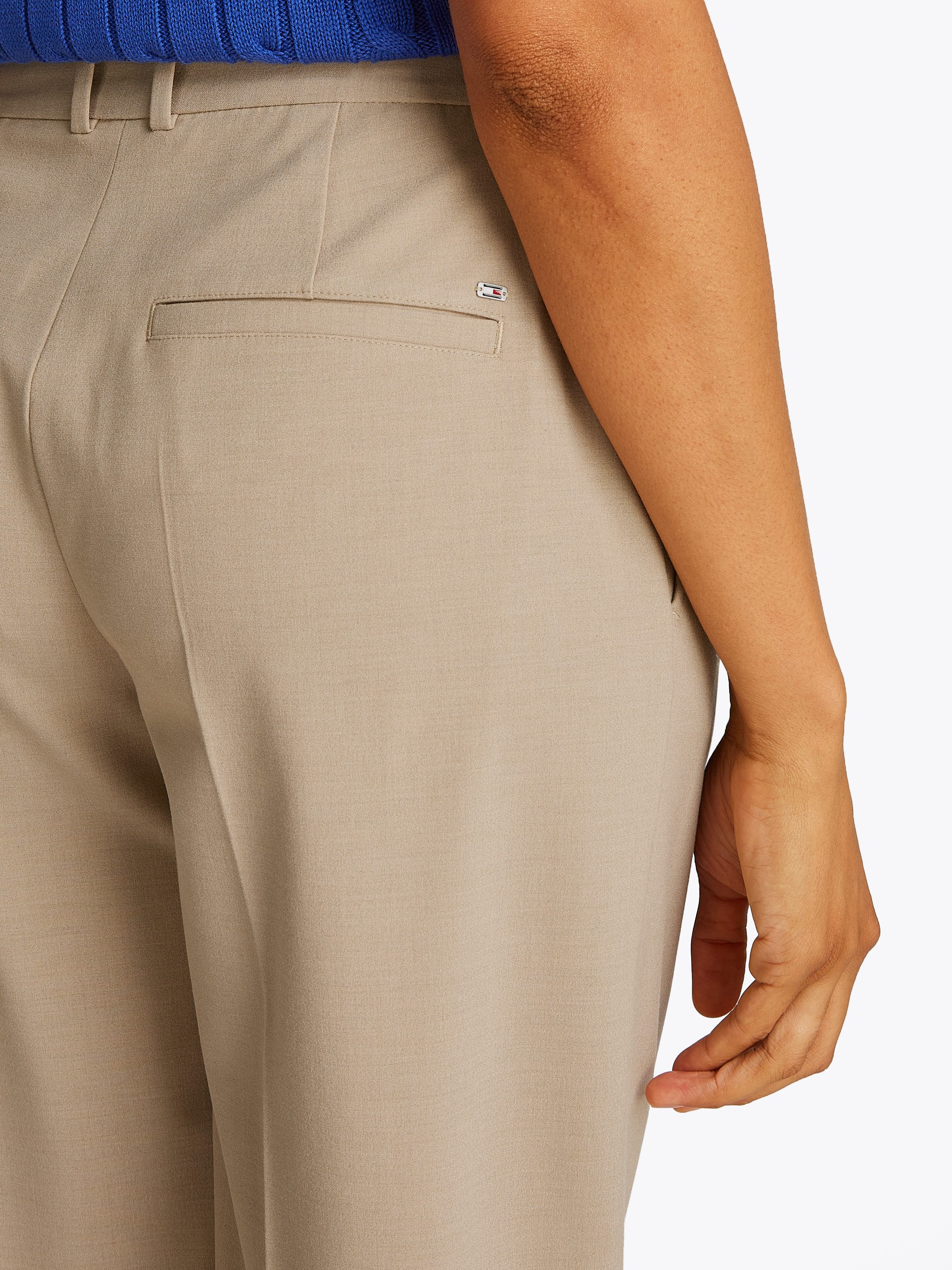 Tommy Hilfiger Geweven broek Low Normal Waist Bi-Stretch Riemlus, elastisch, onderhoudsvriendelijk kreukvrij, business casual