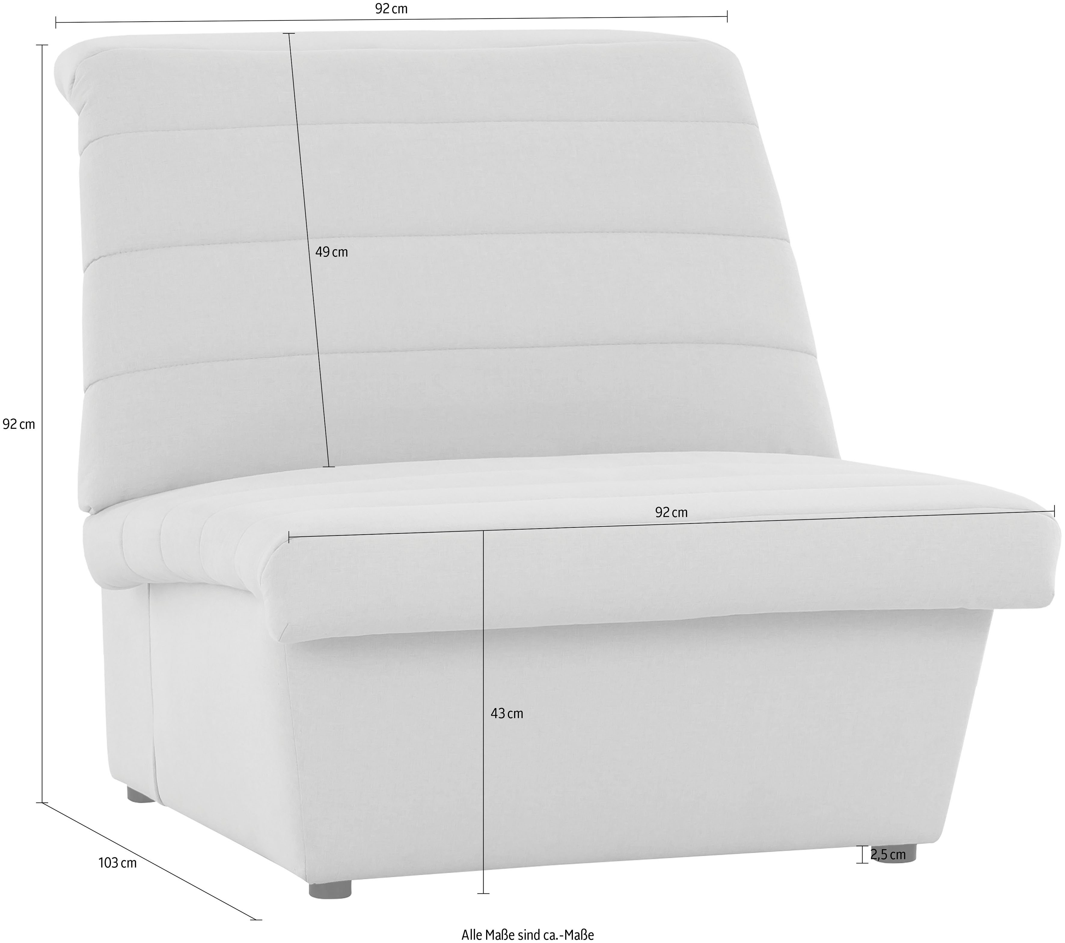 LOOKS BY WOLFGANG JOOP Fauteuil LOOKS VIII Breedtestiksels, zonder armleuningen, in twee verschillende afmetingen