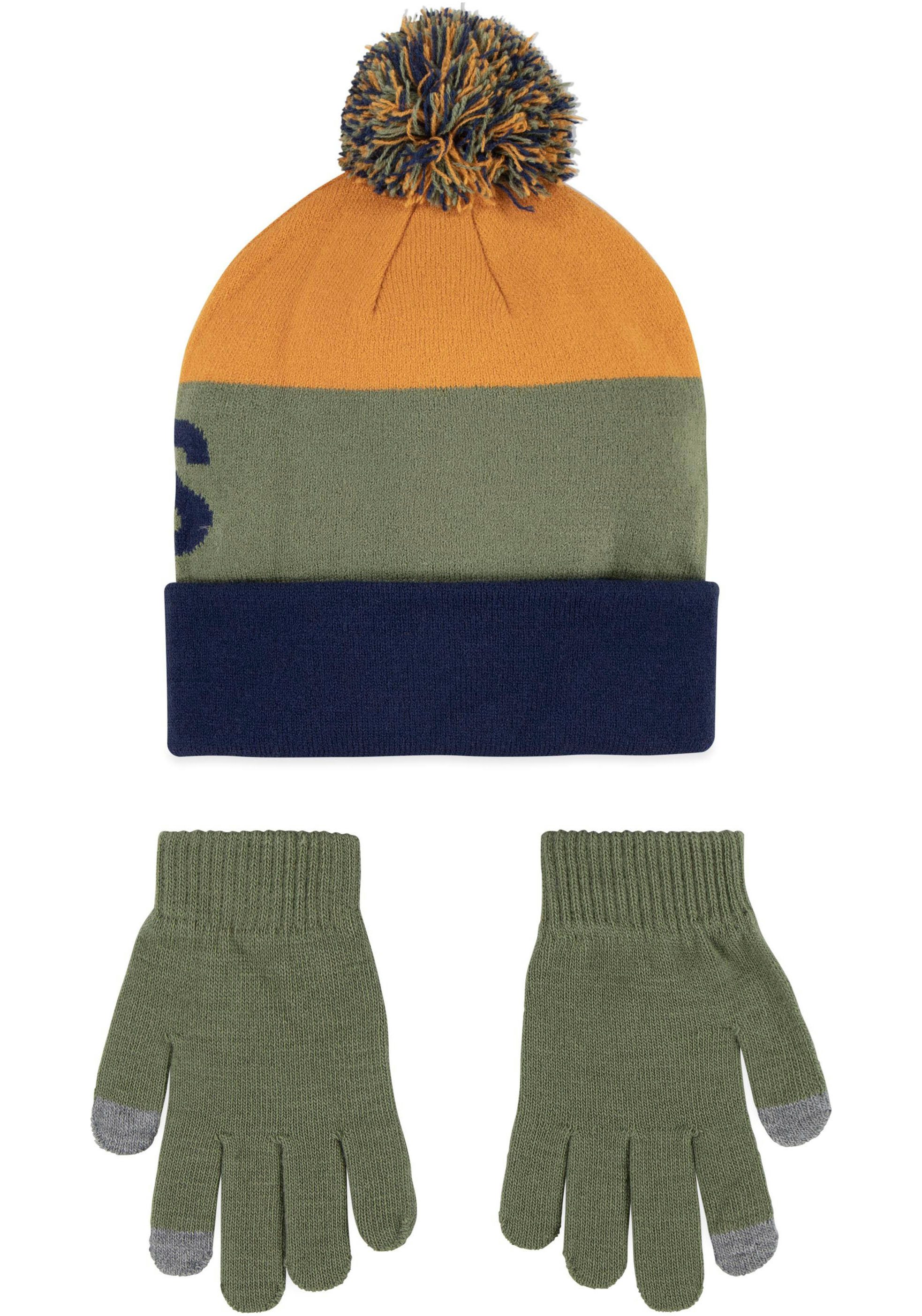 Levi's Kidswear Pomponmuts en handschoen in set (set)