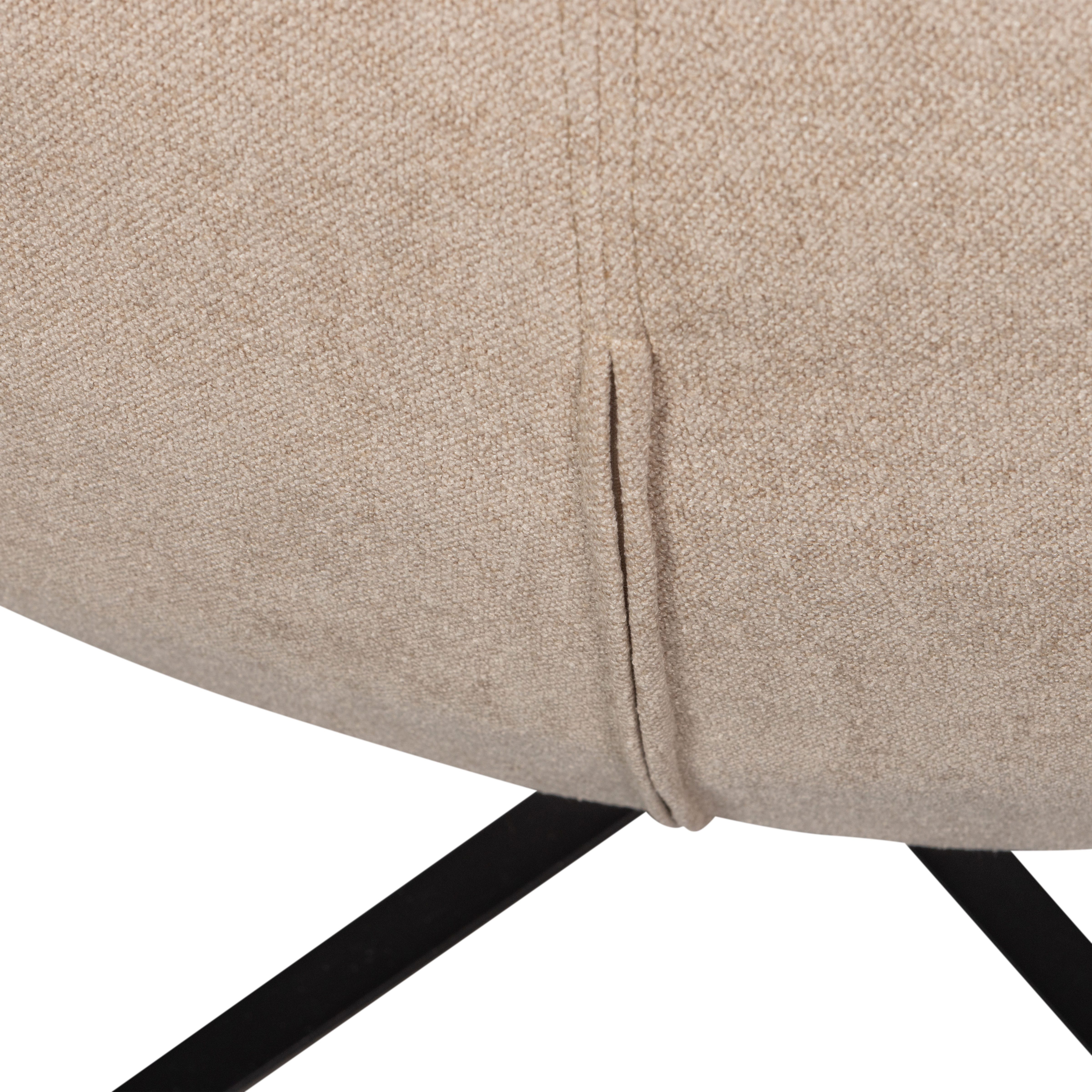 WOOOD Draaibare fauteuil Maudi Metalen frame, gepolsterd met geweven stof, H 84 cm x B 74 cm