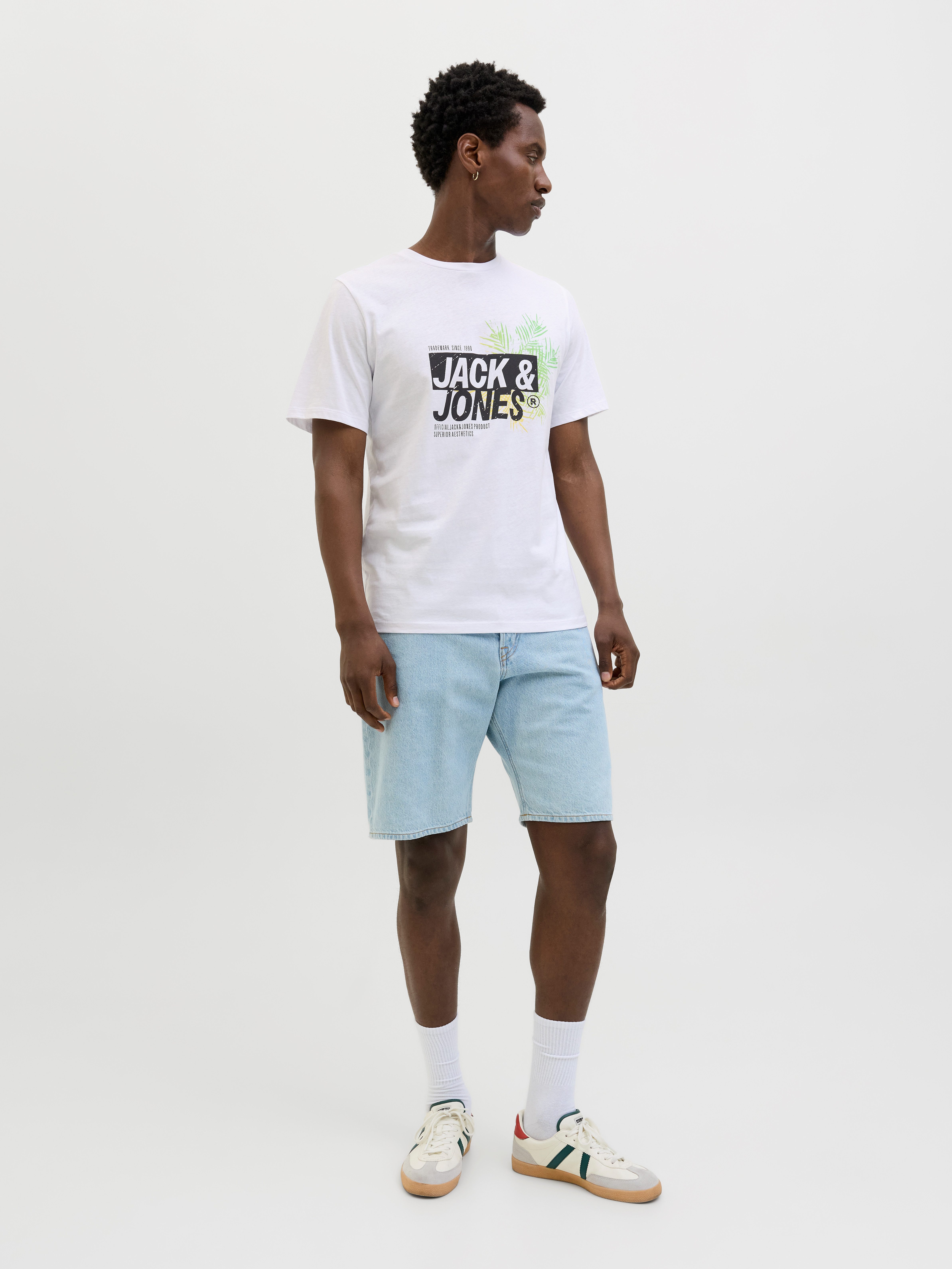 Jack & Jones Shirt met print JJJAXON TEE SS CREW NECK