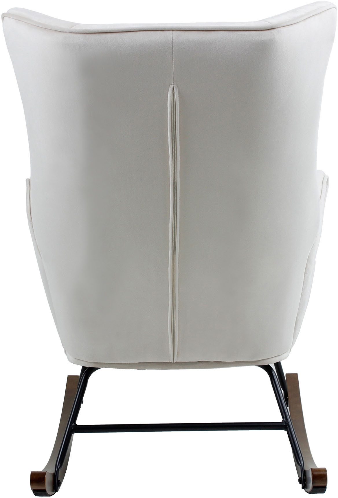 Kayoom Schommelstoel Bryana 125, Relaxstoel om te schommelen, metalen frame met houten slede (1 stuk)