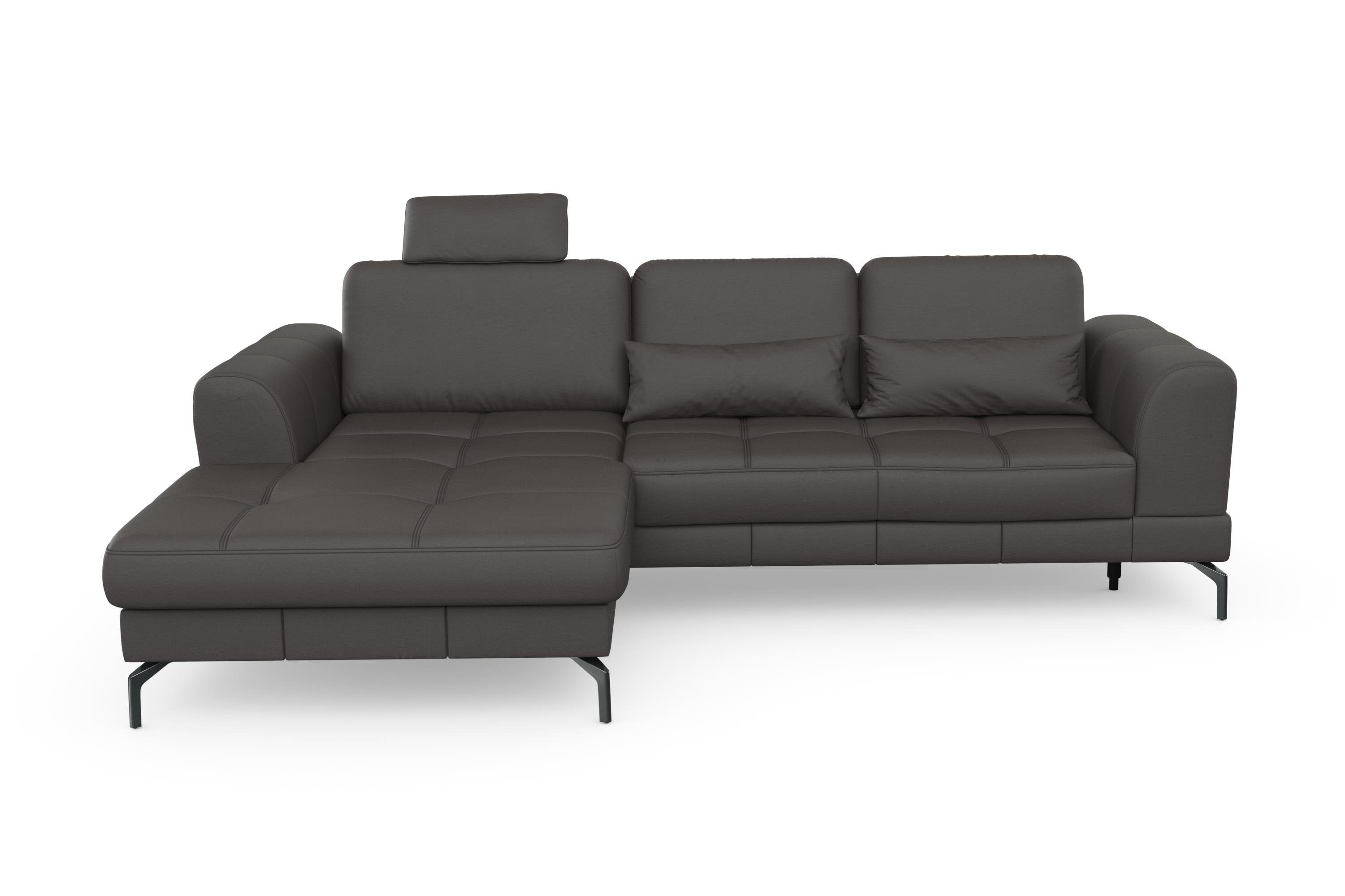 sit&more Hoekbank Bendigo L-vorm inclusief zitdiepteverstelling, bodemvrijheid 15 cm, 2 pootkleuren