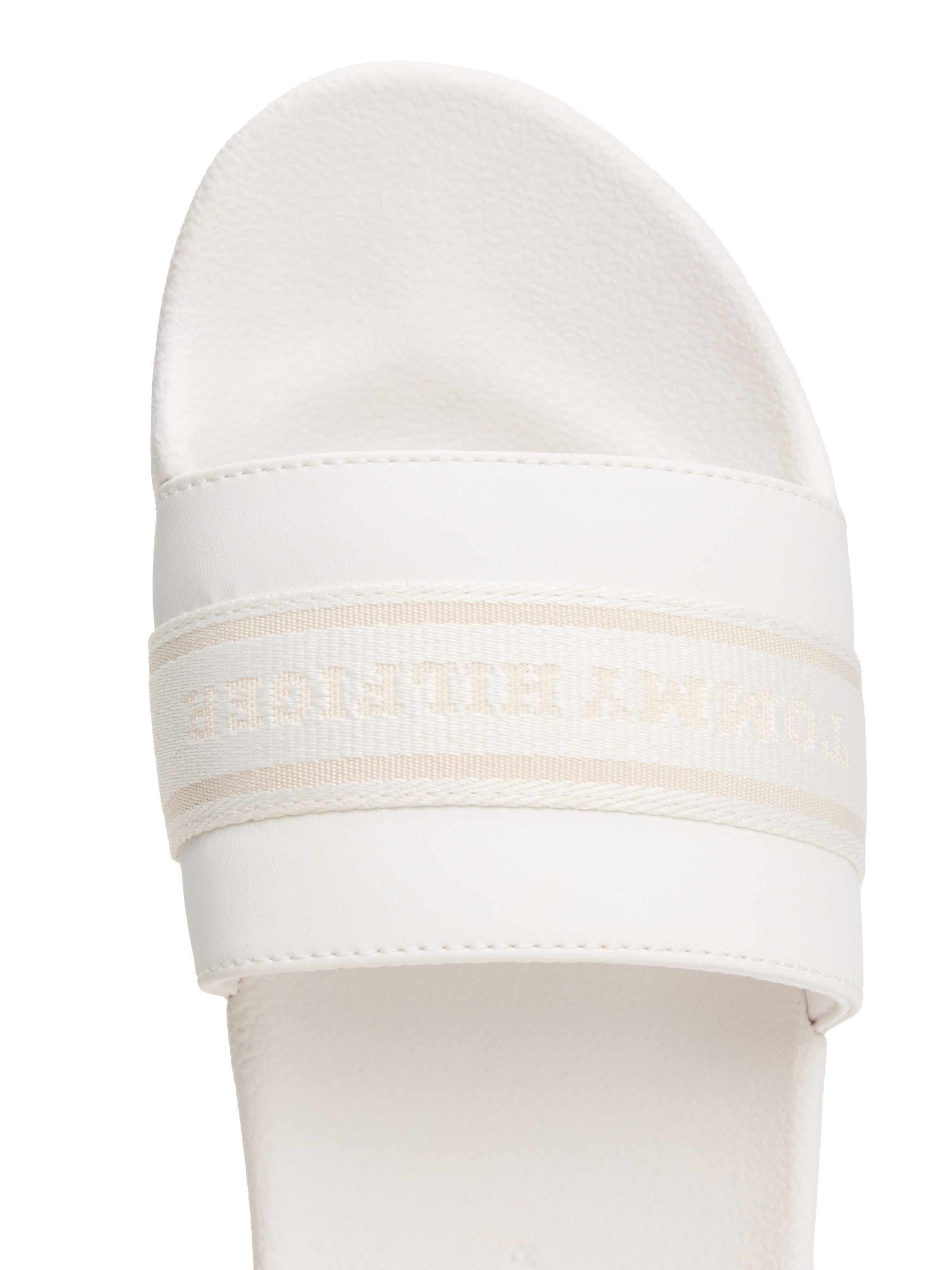 Tommy Hilfiger Slippers HILFIGER POOLSIDE WITH WEBBING , plateau, zomer-mode, comfort-schoen, flats met textielband