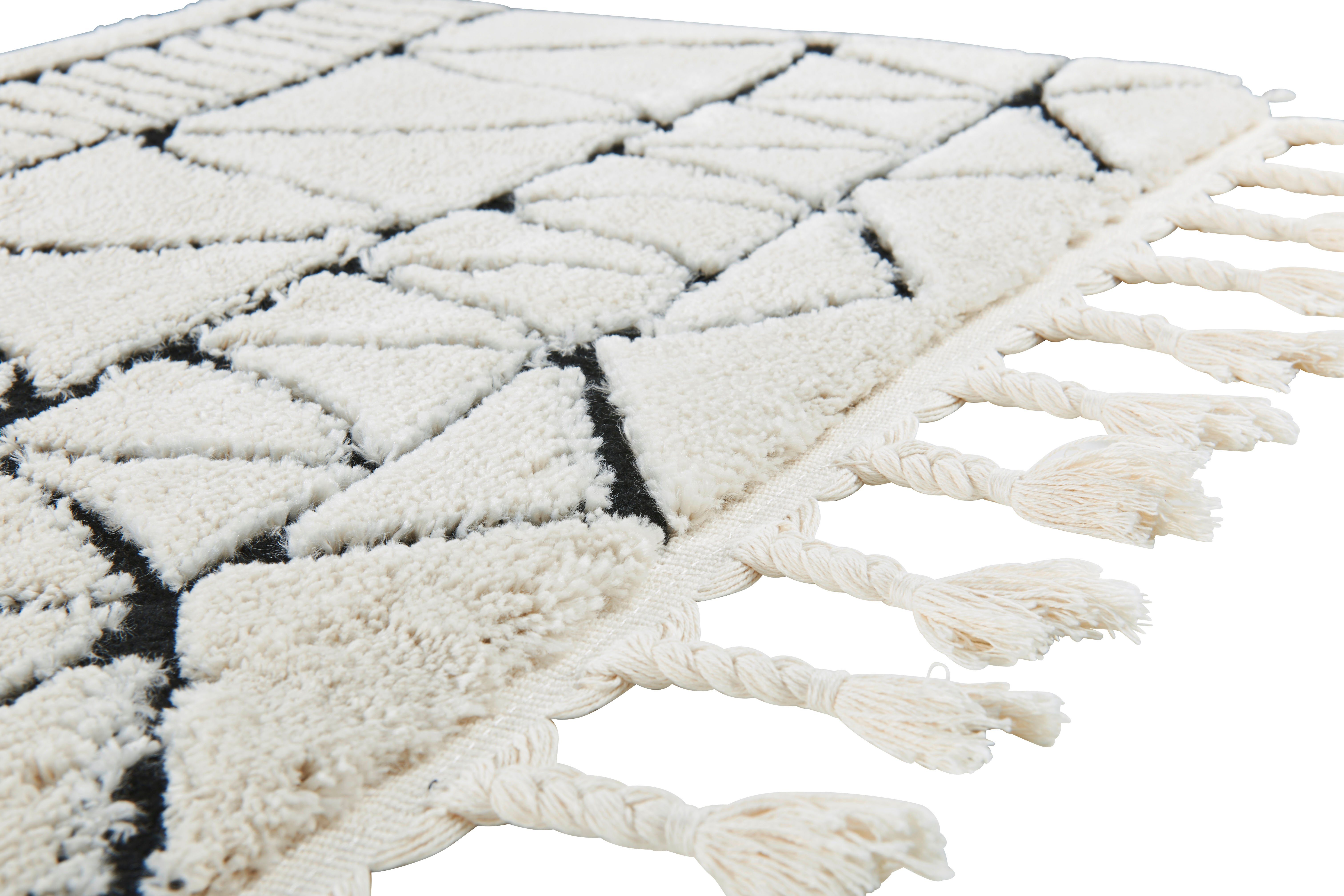 done.® Vloerkleed Ocean modern scandi ontwerp, hoog-laag effect, met franjes