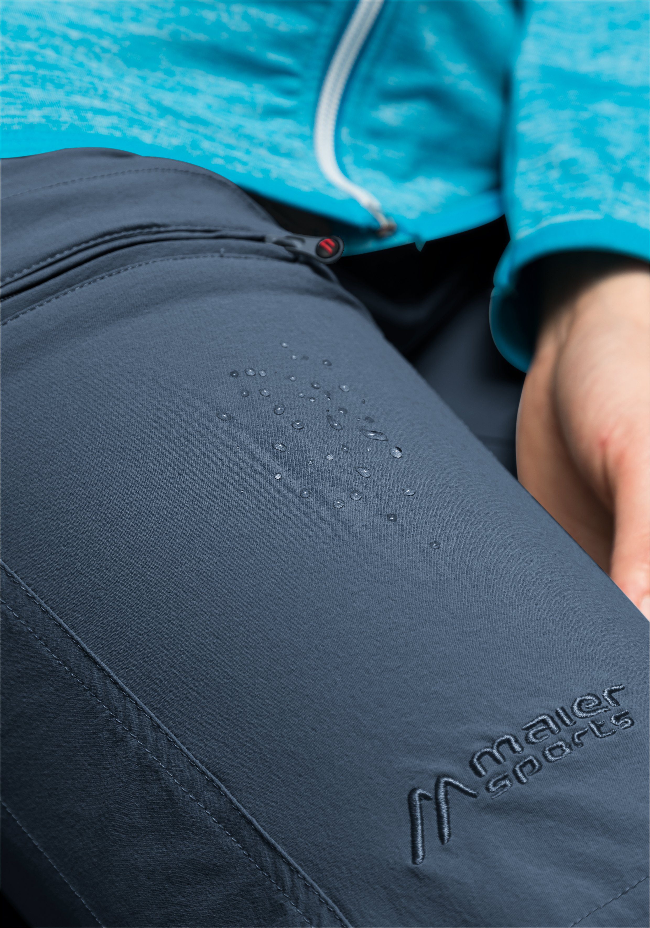 Maier Sports Functionele broek Lulaka Dames wandelbroek, ventilerende outdoorbroek met oprolfunctie