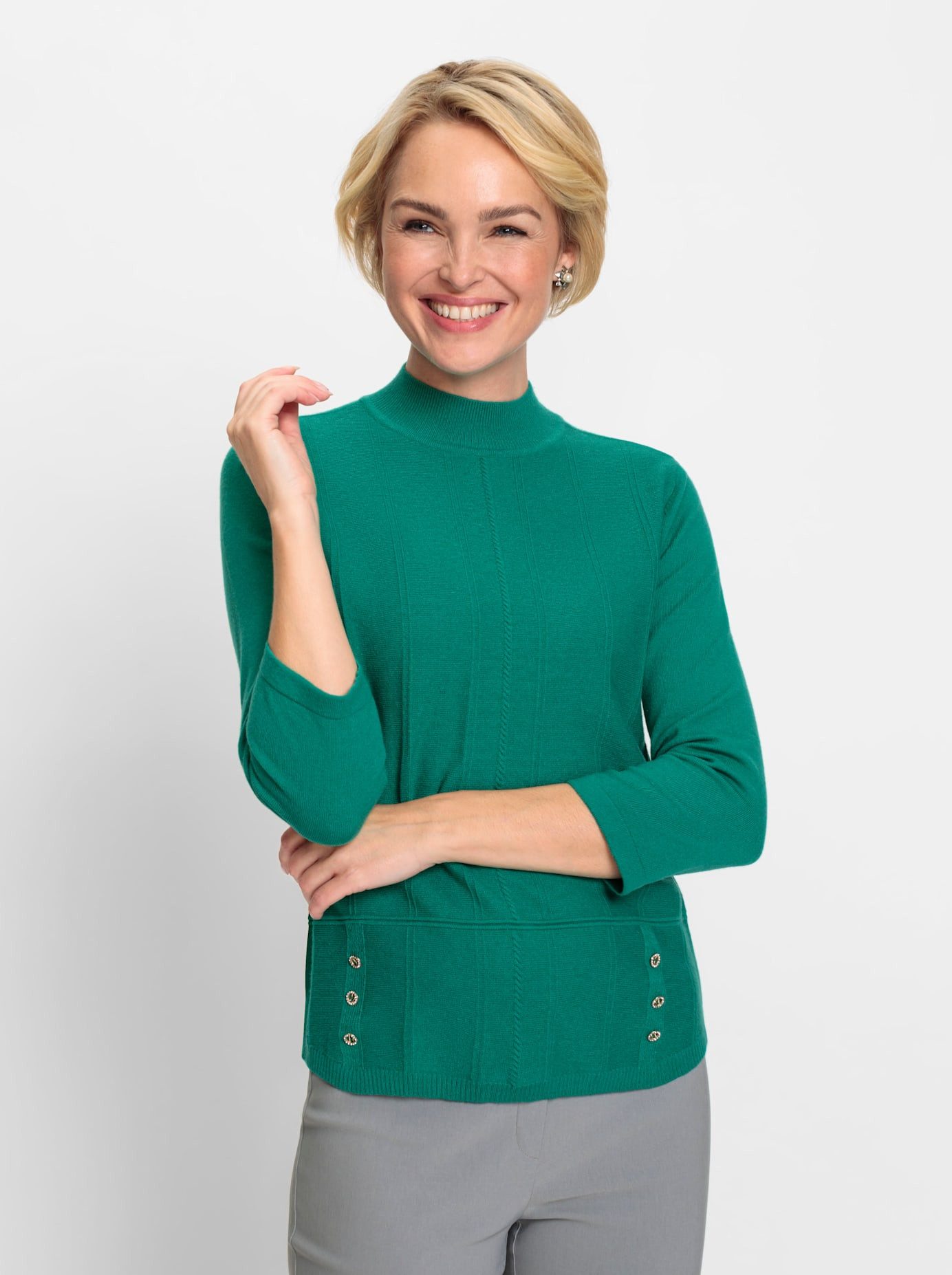Classic Trui met 3 4 mouwen Trui