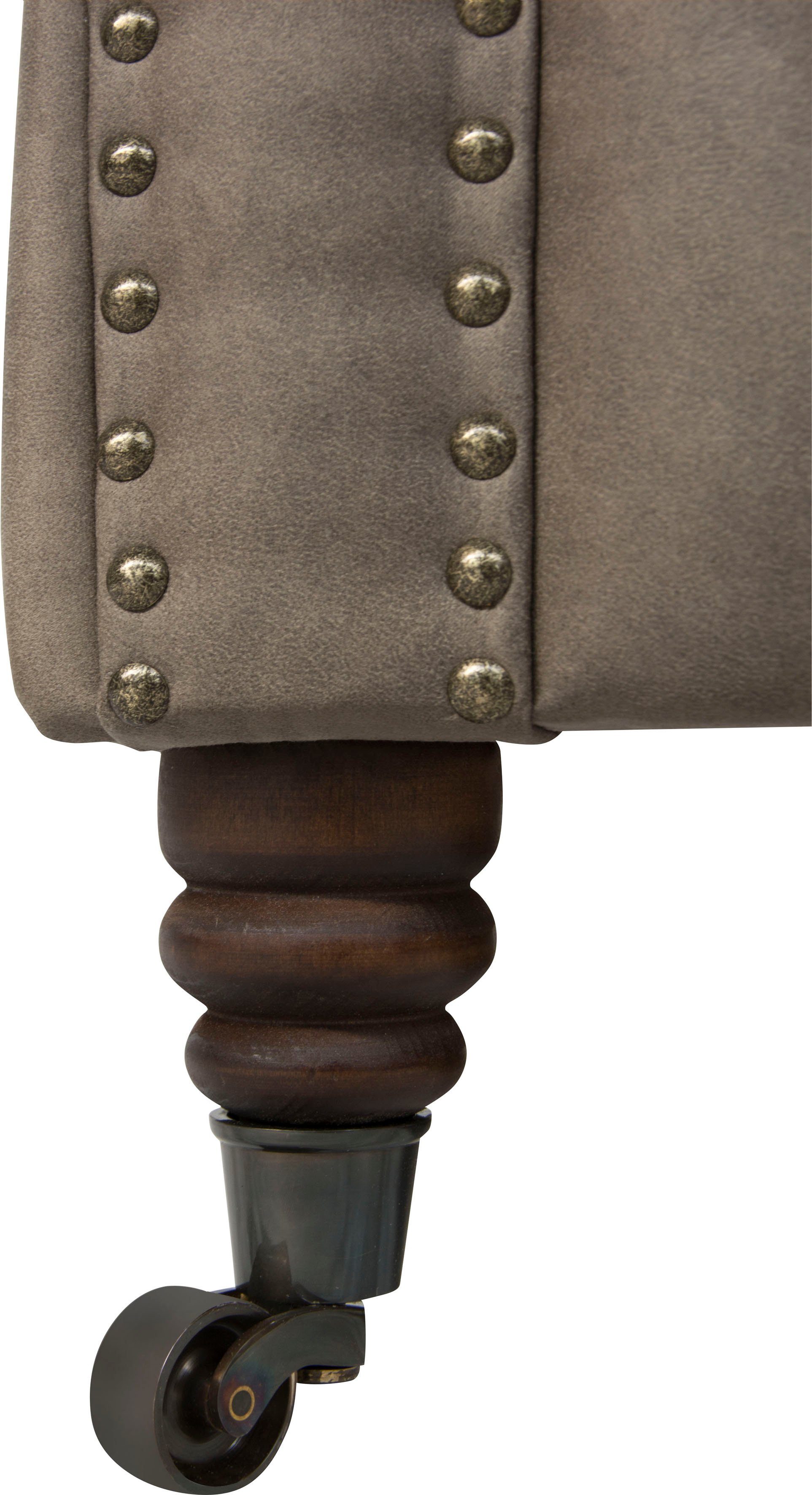 Home affaire Chesterfield-fauteuil Aarburg fauteuil luxueuze capitonnage en siernagels in chesterfield-design