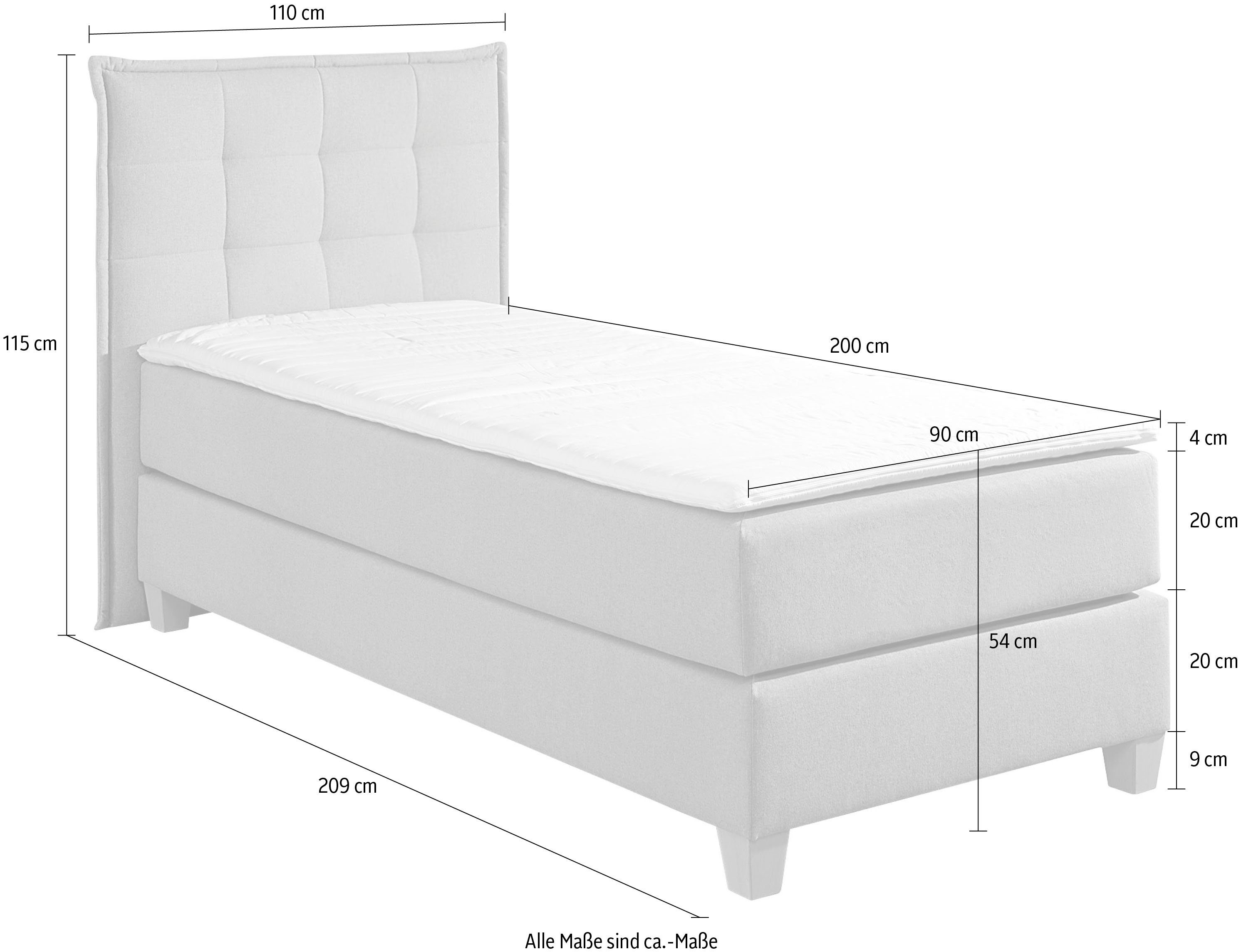 Home affaire Boxspring inclusief topmatras van comfortschuim