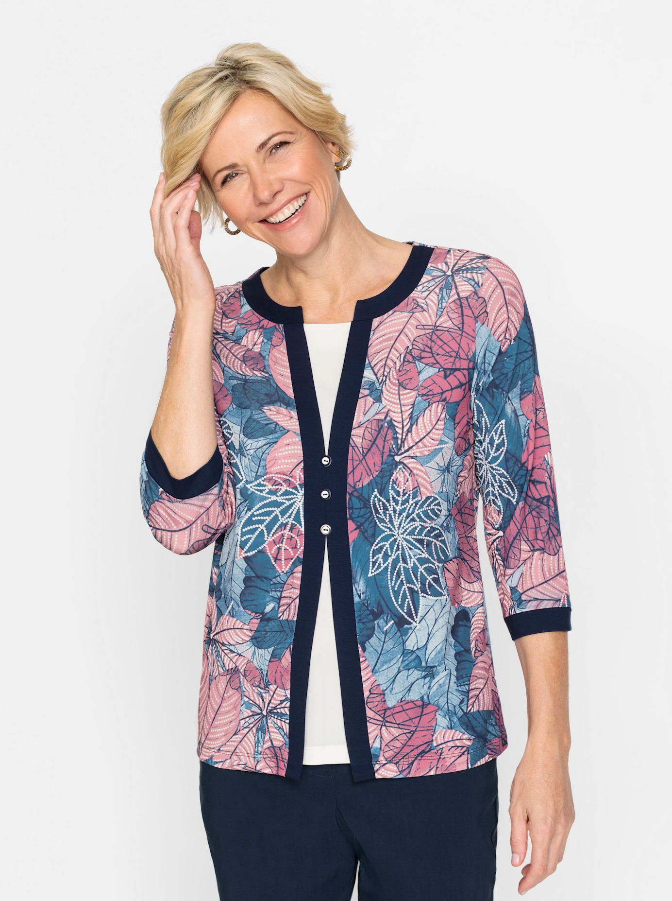 Classic 2-in-1-shirt Shirt (1-delig)
