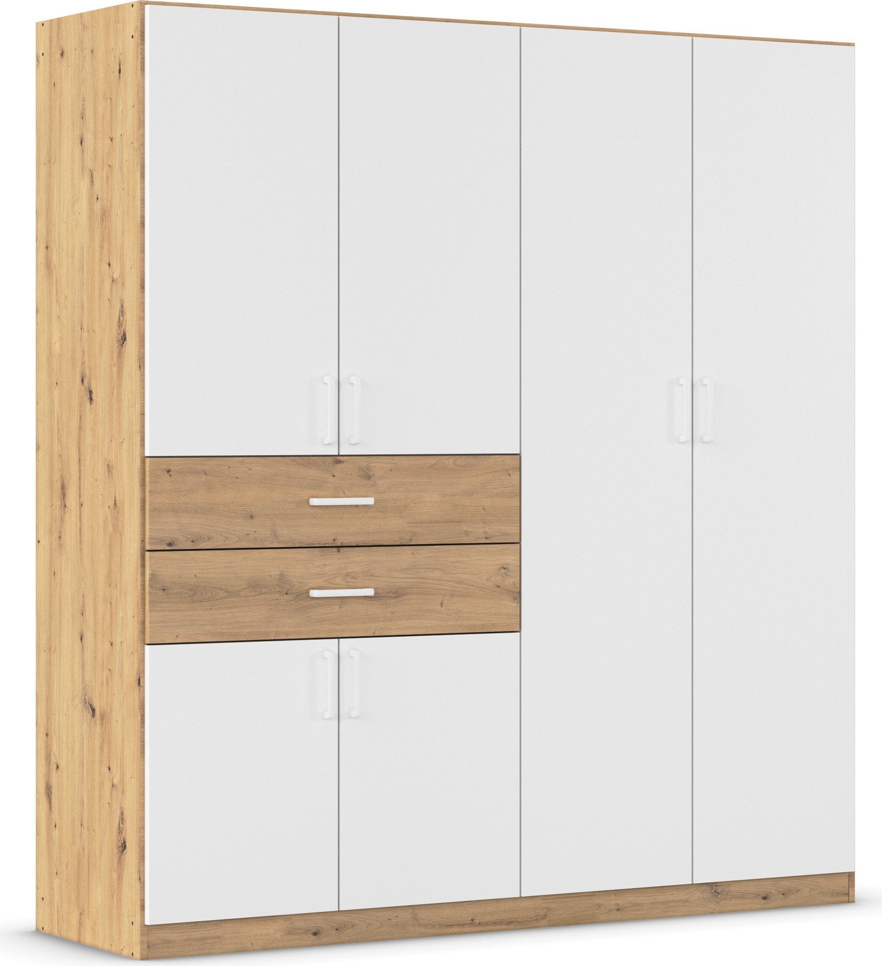 rauch Draaideurkast Kledingkast kast garderobe MAIKA met decor-front 2 lades, in verschillende breedtes, hoogtes, kleuren, made in germany