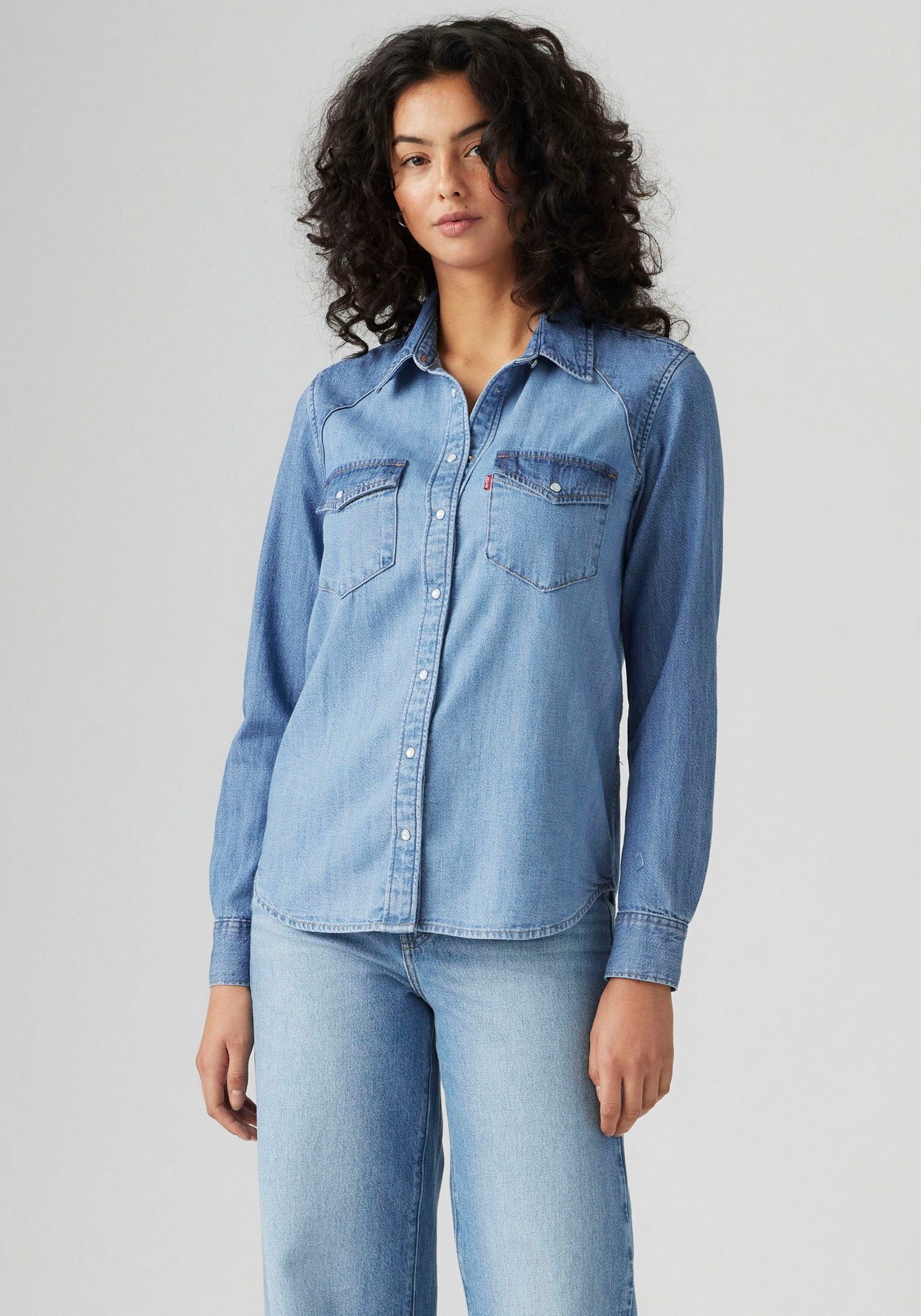 Levi's® Jeans blouse ESSENTIAL WESTERN met borstzakken met drukknopen