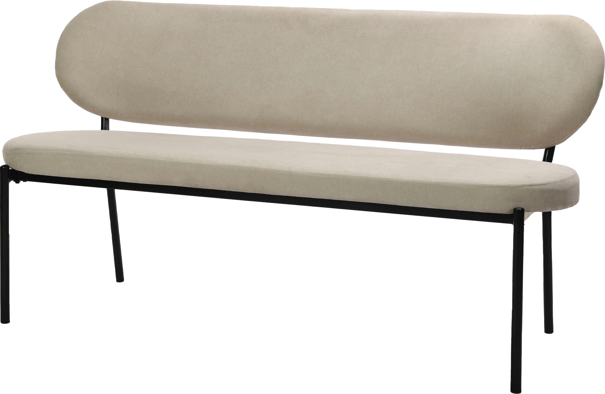 byLIVING Zitbank Jersey met geweven stof bekleding, met rugleuning, breedte 160 cm