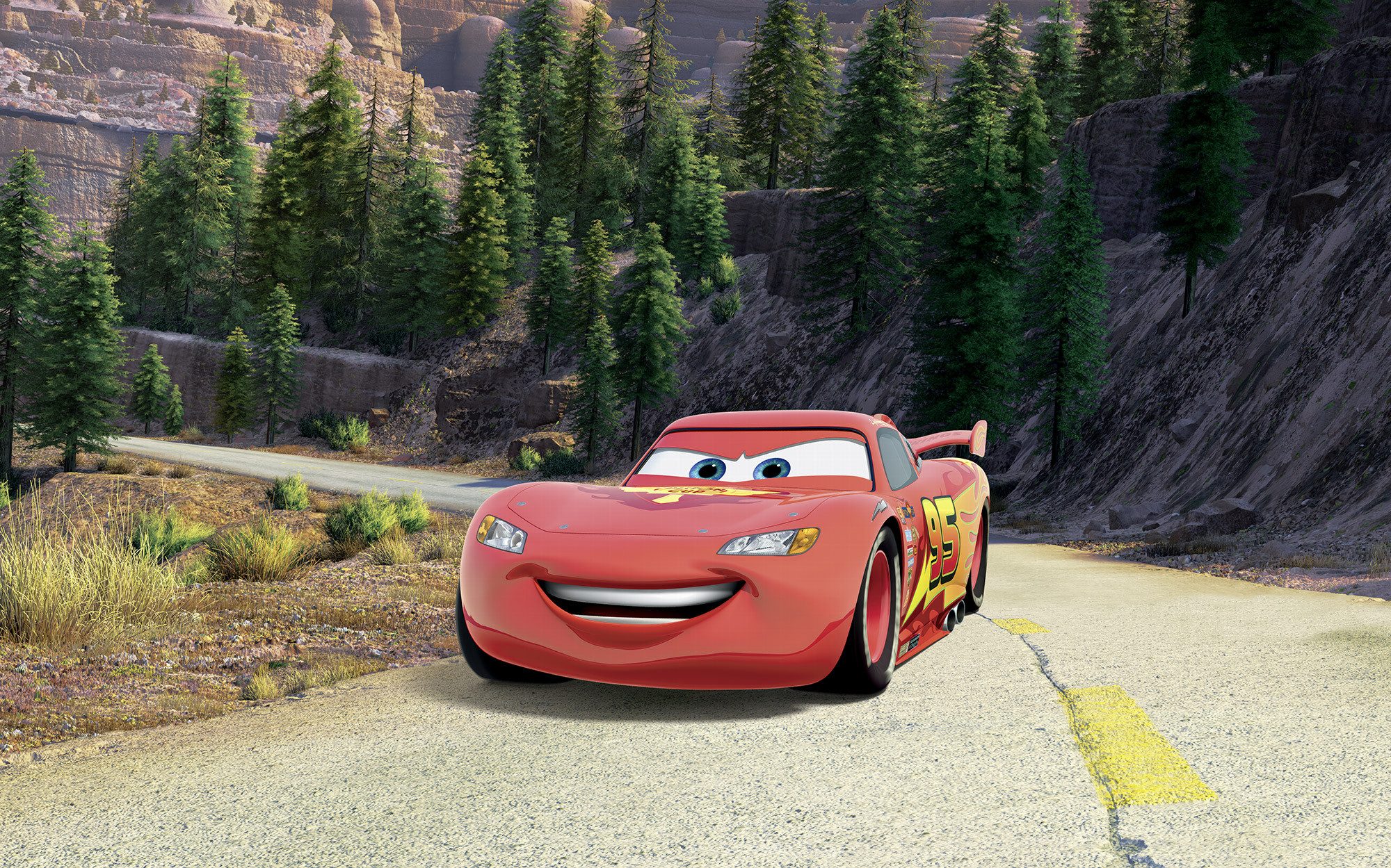 Komar Kinderbehang Disney and Pixar Cars Every Road has a Story (1 stuk)