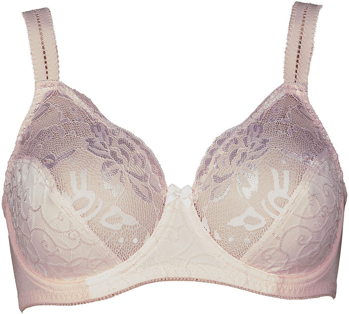 Elbrina Beugel-bh Embroidery met bloemige kantaccenten dames beugel bh's maat 90 C roze
