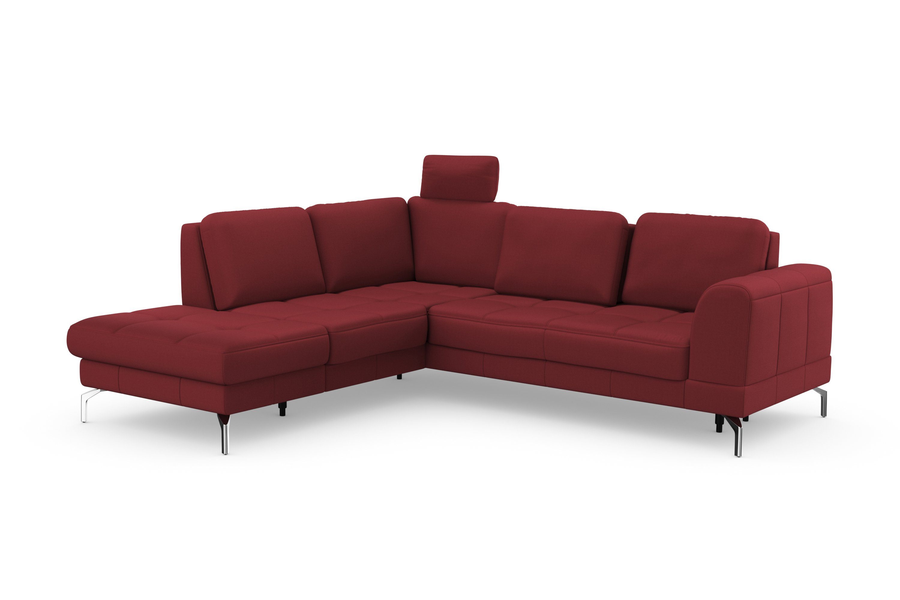 sit&more Hoekbank Bendigo L-vorm inclusief zitdiepteverstelling, bodemvrijheid 15 cm, in 2 pootkleuren