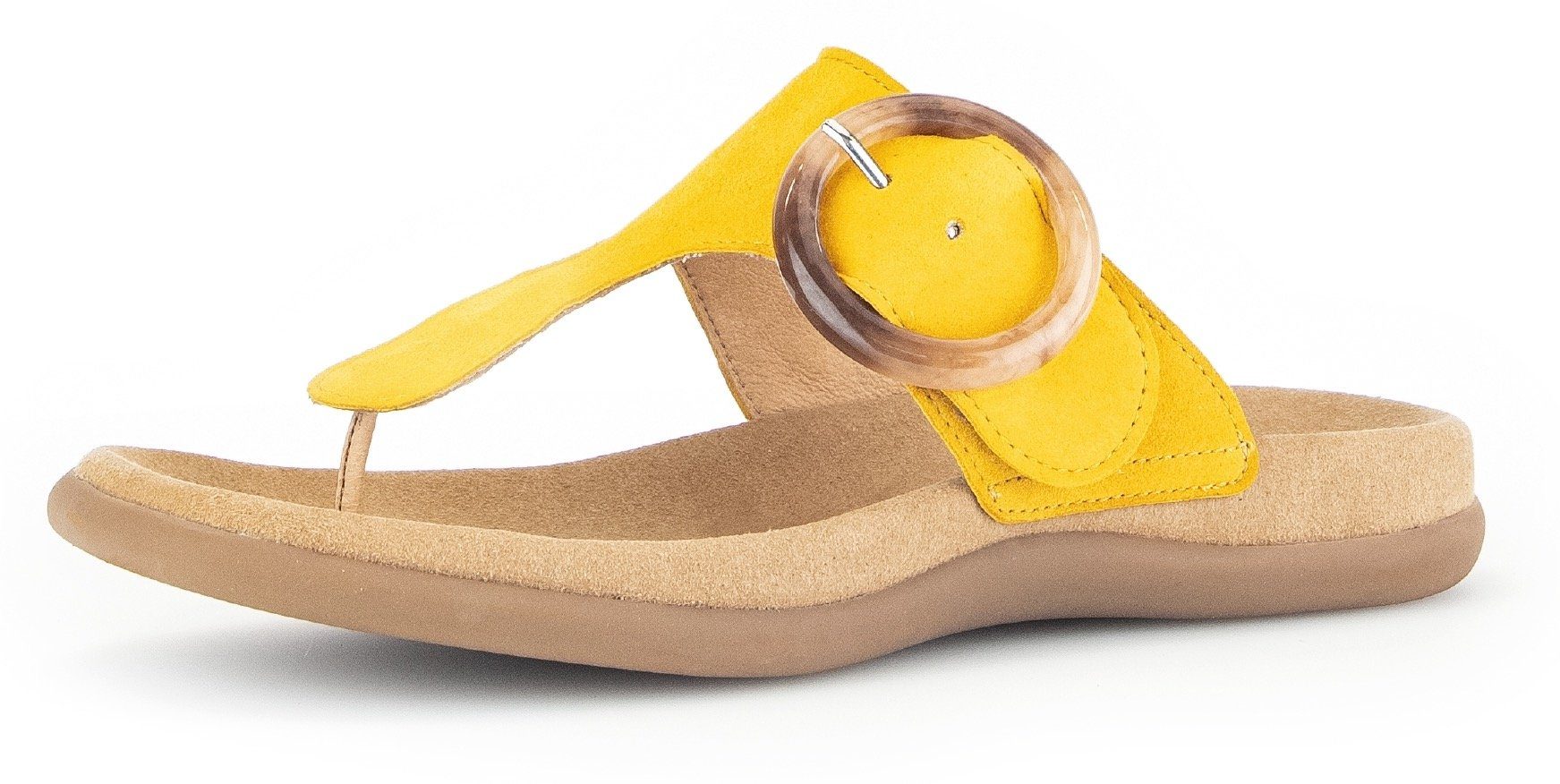 Gabor Dianets , sleehak, zomerschoen, teenslipper met best fitting-uitrusting dames sandaaltjes maat 38 EU geel