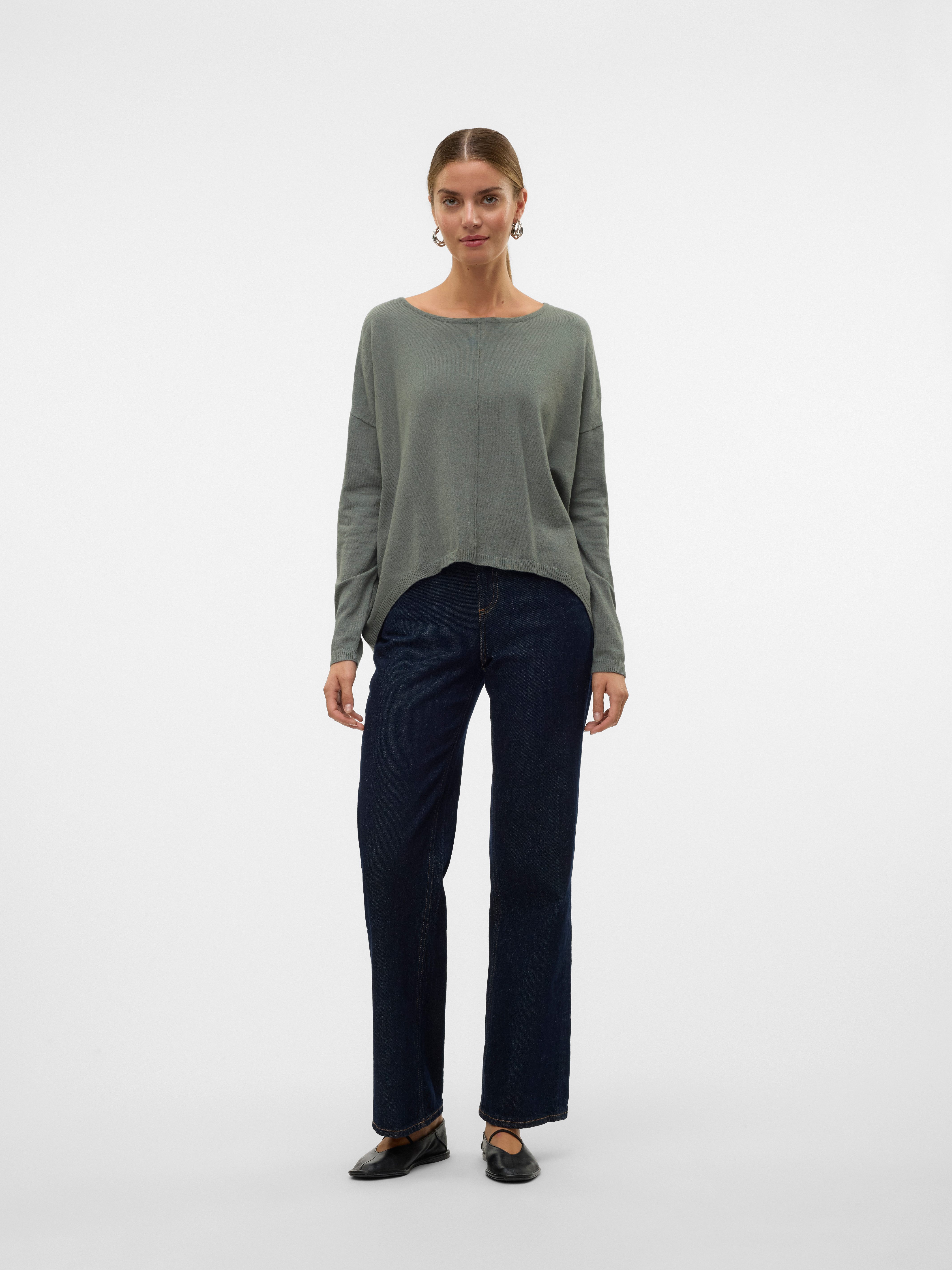 Vero Moda Trui met ronde hals VMBREEZE AURA LS ZIPPER BLOUSE NOOS