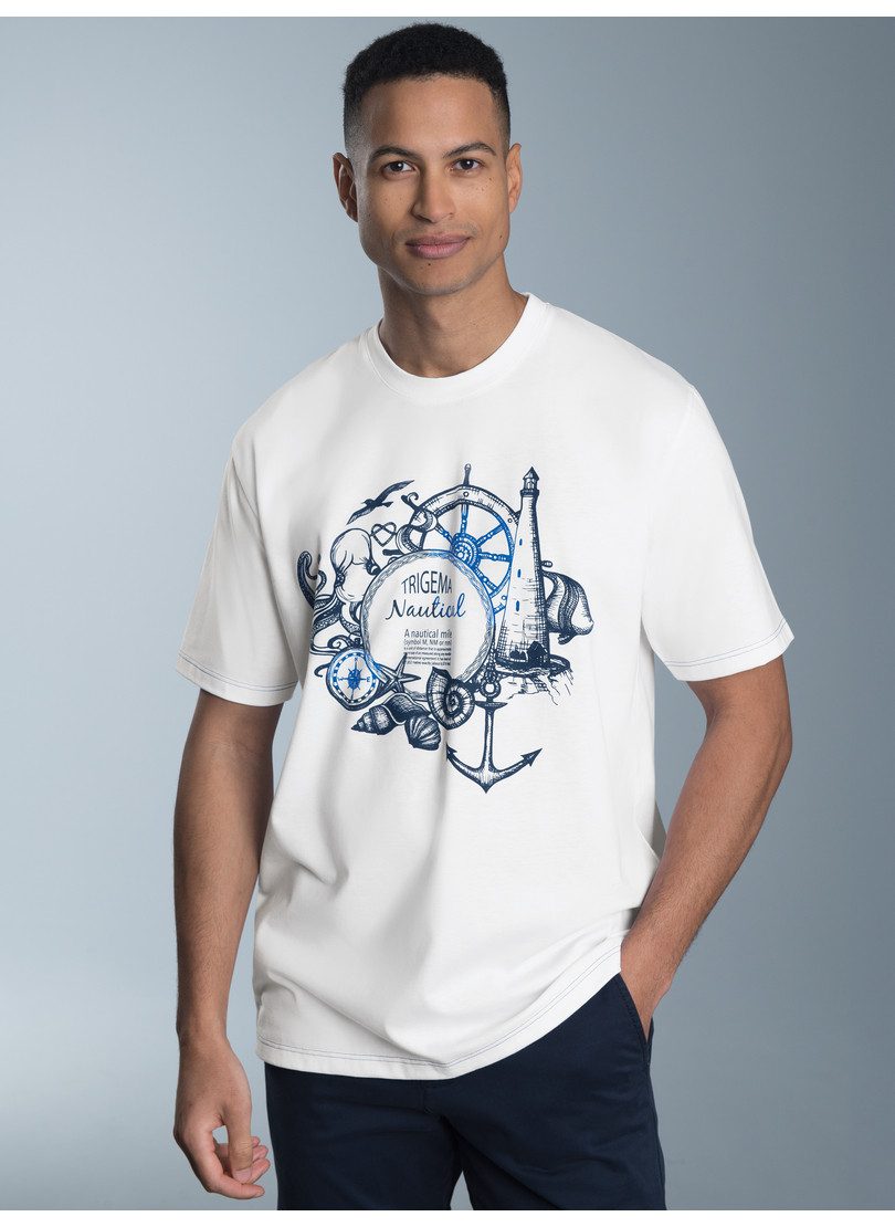 Trigema T-shirt TRIGEMA T-shirt met maritiem printmotief (1-delig)