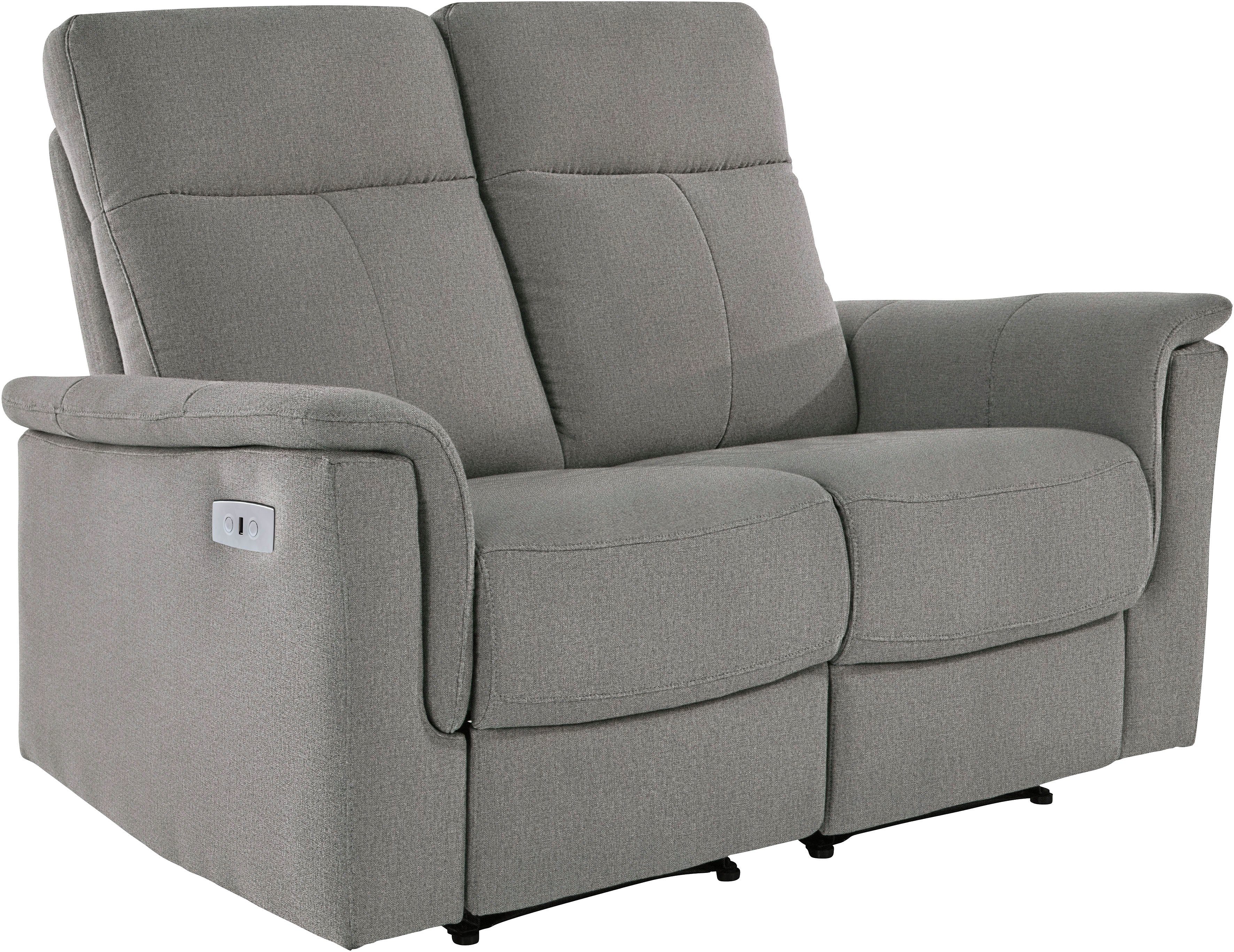 Home affaire 2-zitsbank Southbrook met handmatige en elektrische relaxfunctie