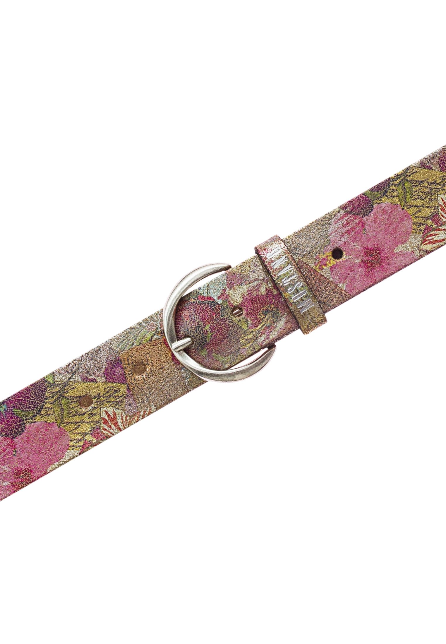 MUSTANG Leren riem Bloemig of dierenontwerp, 4 cm breed (1 stuk)