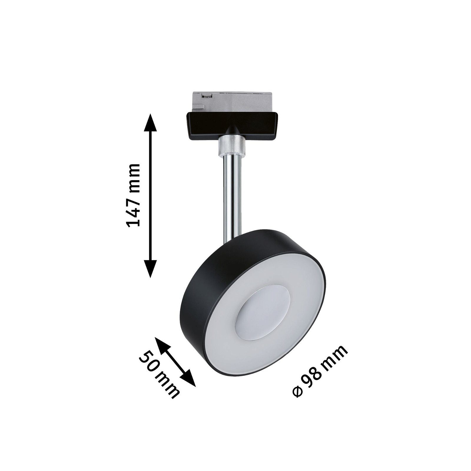 Paulmann Railsysteem-lampen URail rail spot Circle Enkelspot 160lm 5W 4000K 230V Chroom mat (1-delig)
