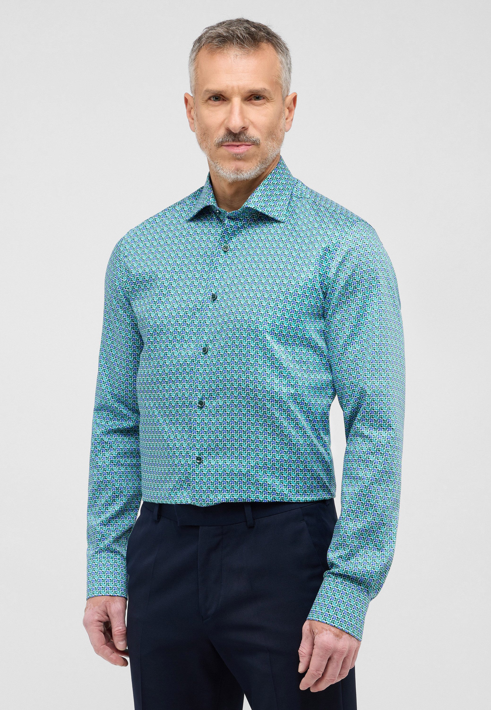 Eterna Overhemd met lange mouwen Slim fit