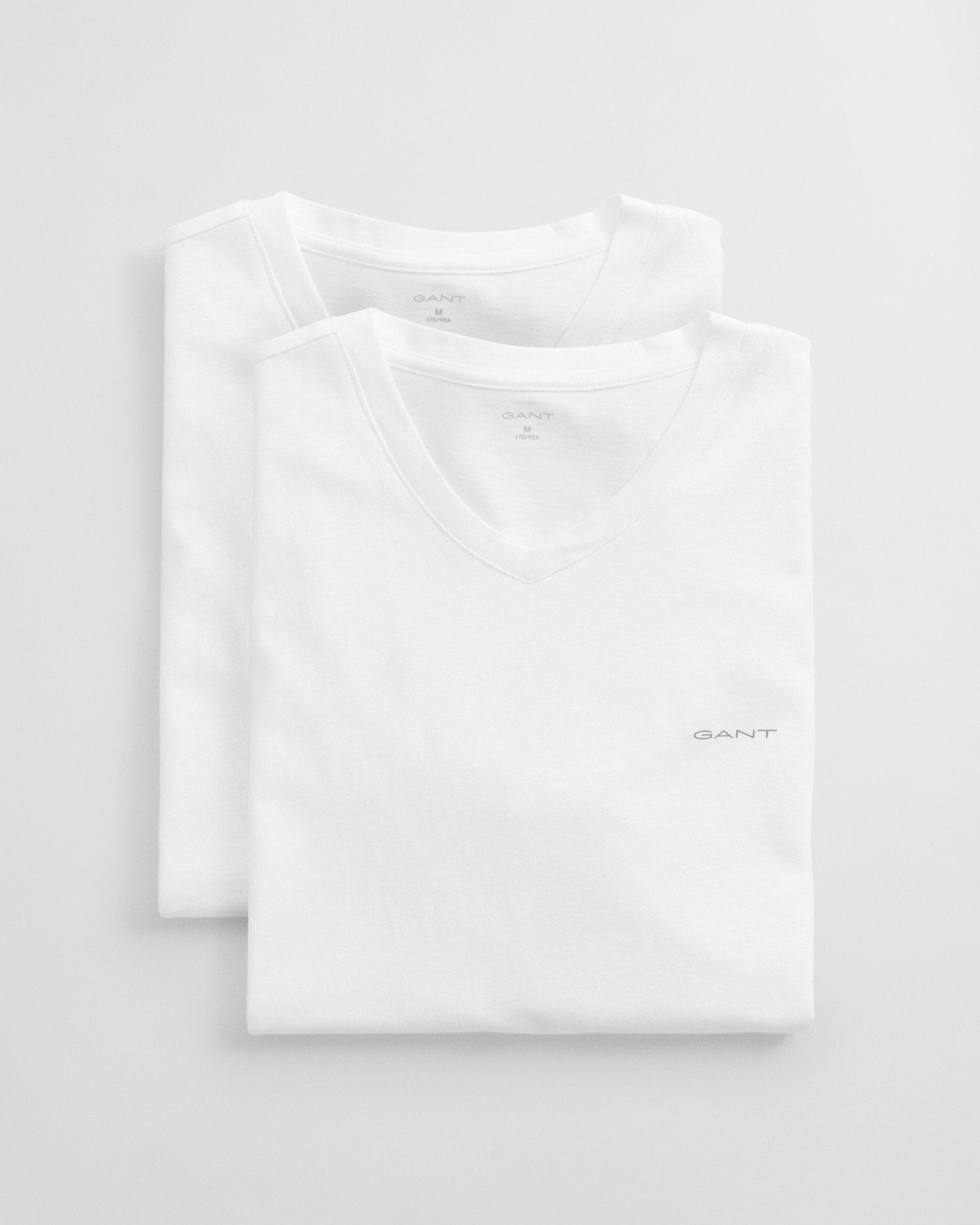 Gant Shirt met korte mouwen V-NECK T-SHIRT 2-PACK heren t-shirts maat L wit