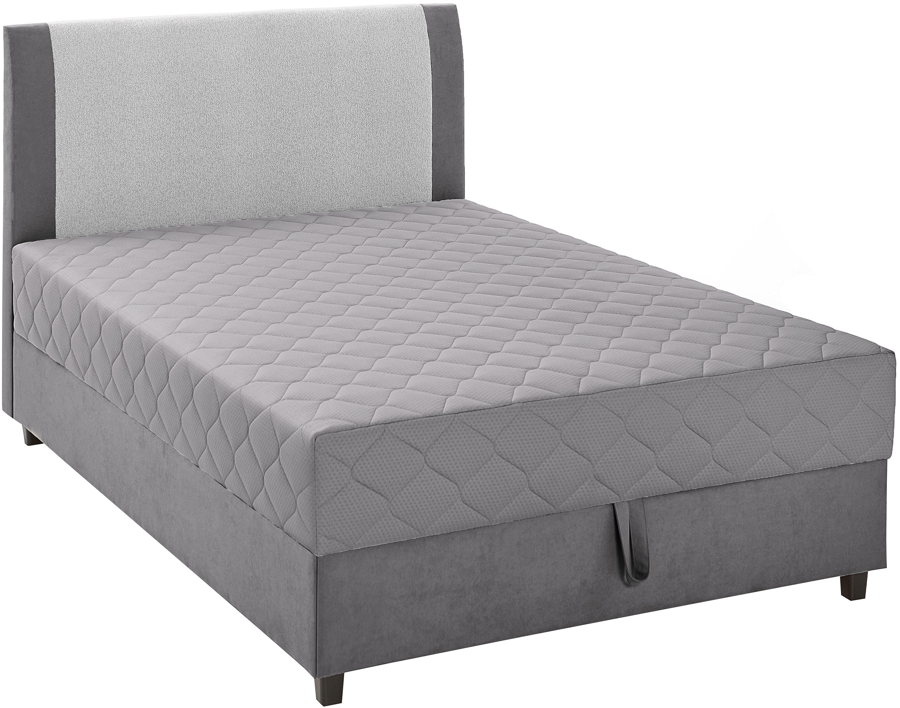 ATLANTIC home collection Boxspring Borgholm met pocketveringsmatras, bedkist en garnering in het hoofdbord