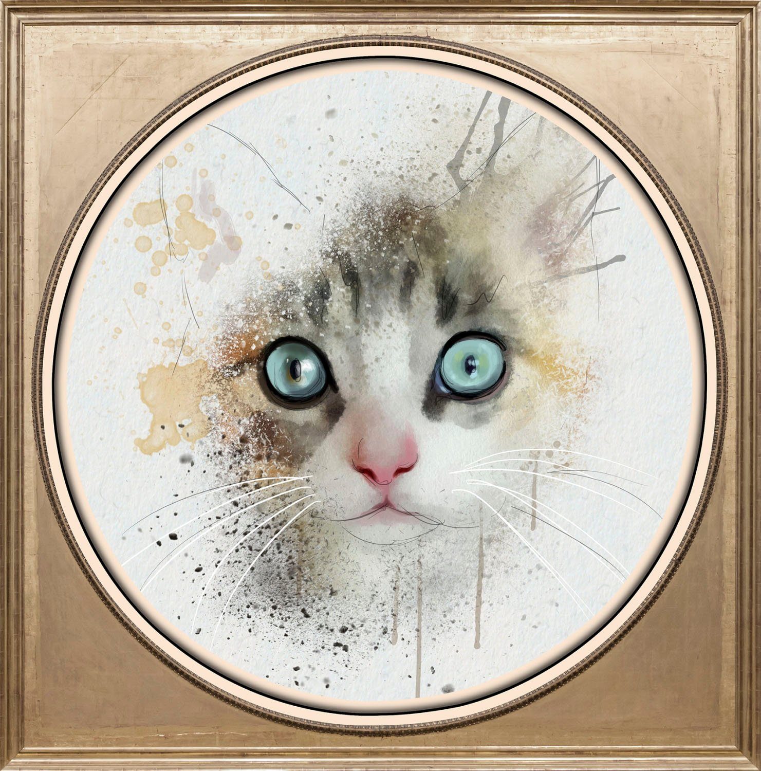 queence Artprint op acrylglas Kat Fine Art-print in galeriekwaliteit foto schilderijen wit