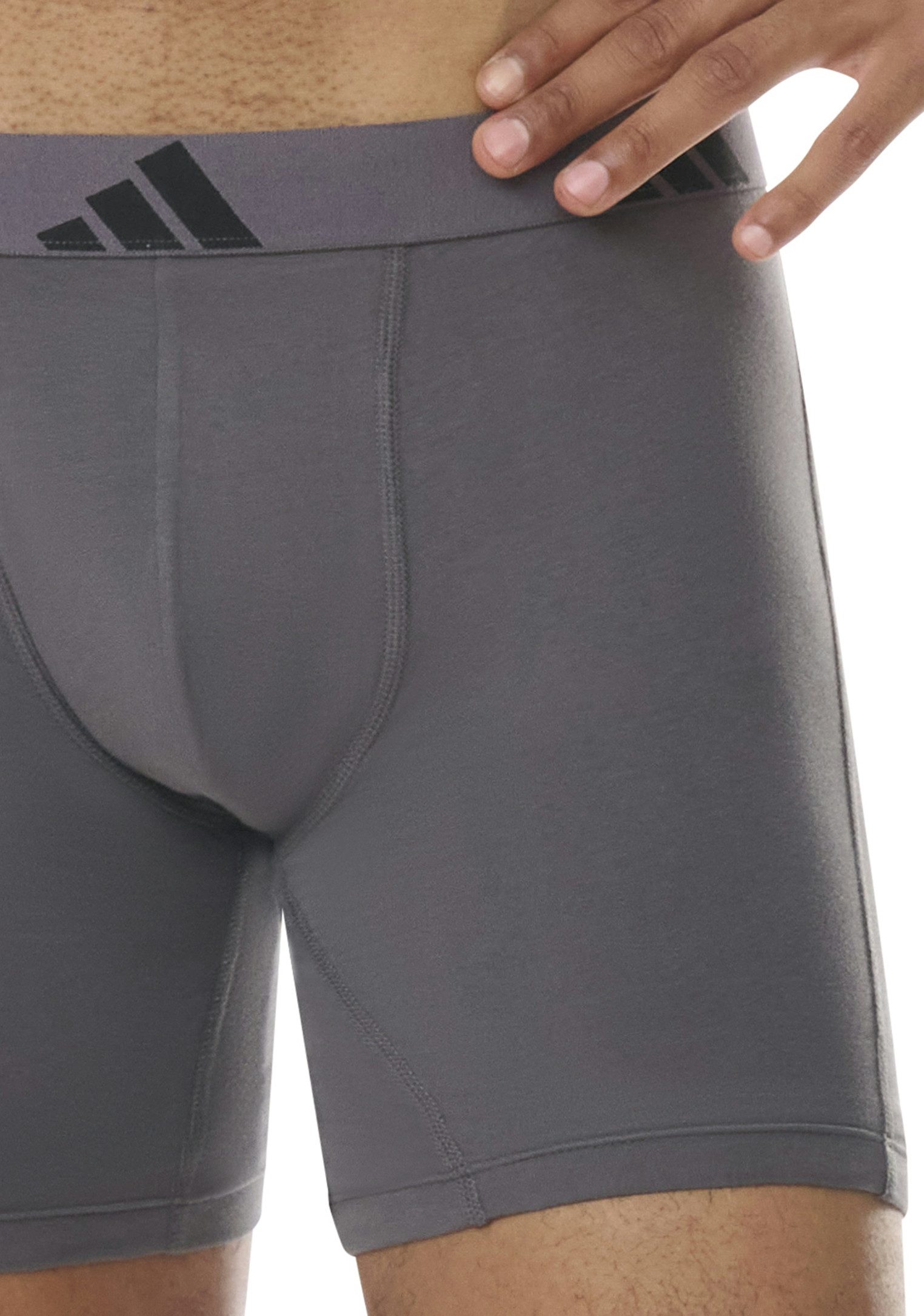 adidas Sportswear Boxershort Active Flex Cotton met iets langere pijp (Set van 3)